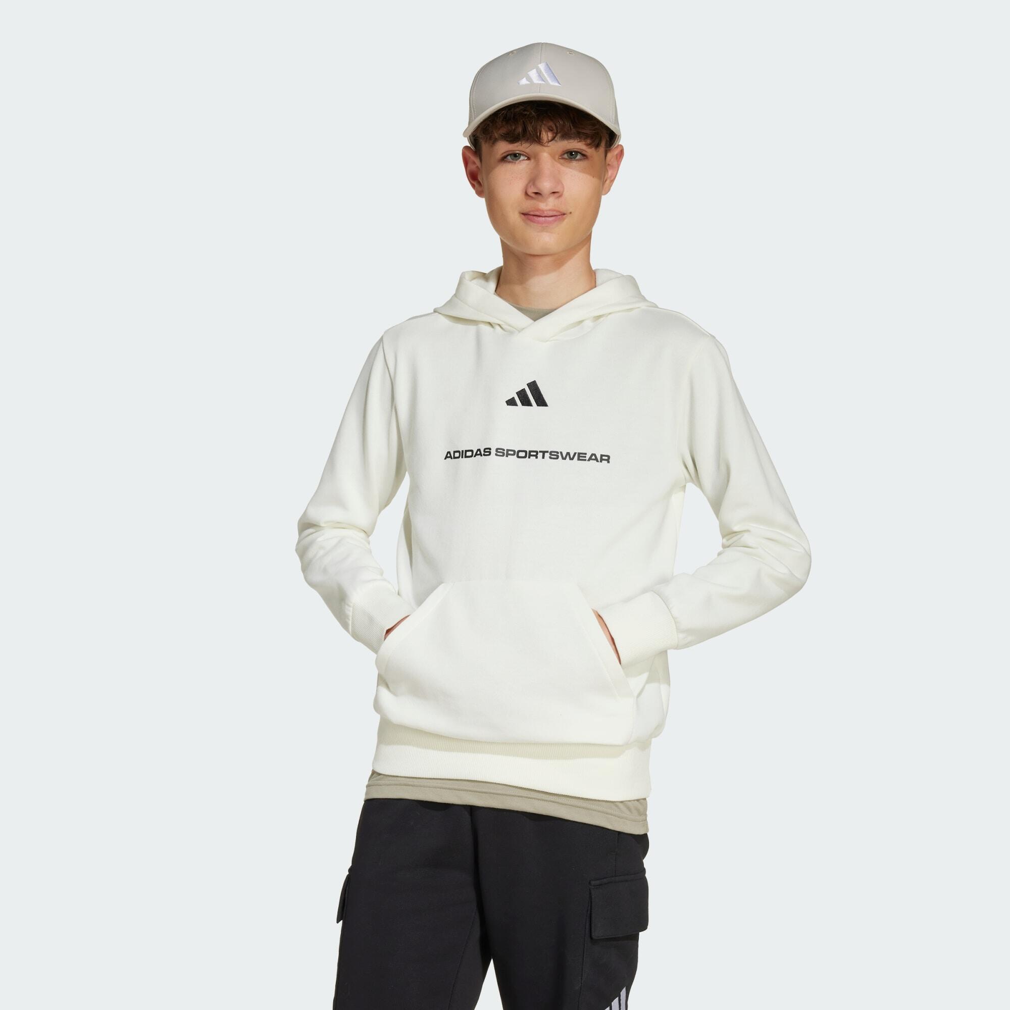 Bluza z kapturem adidas Slogan Fleece Hoodie