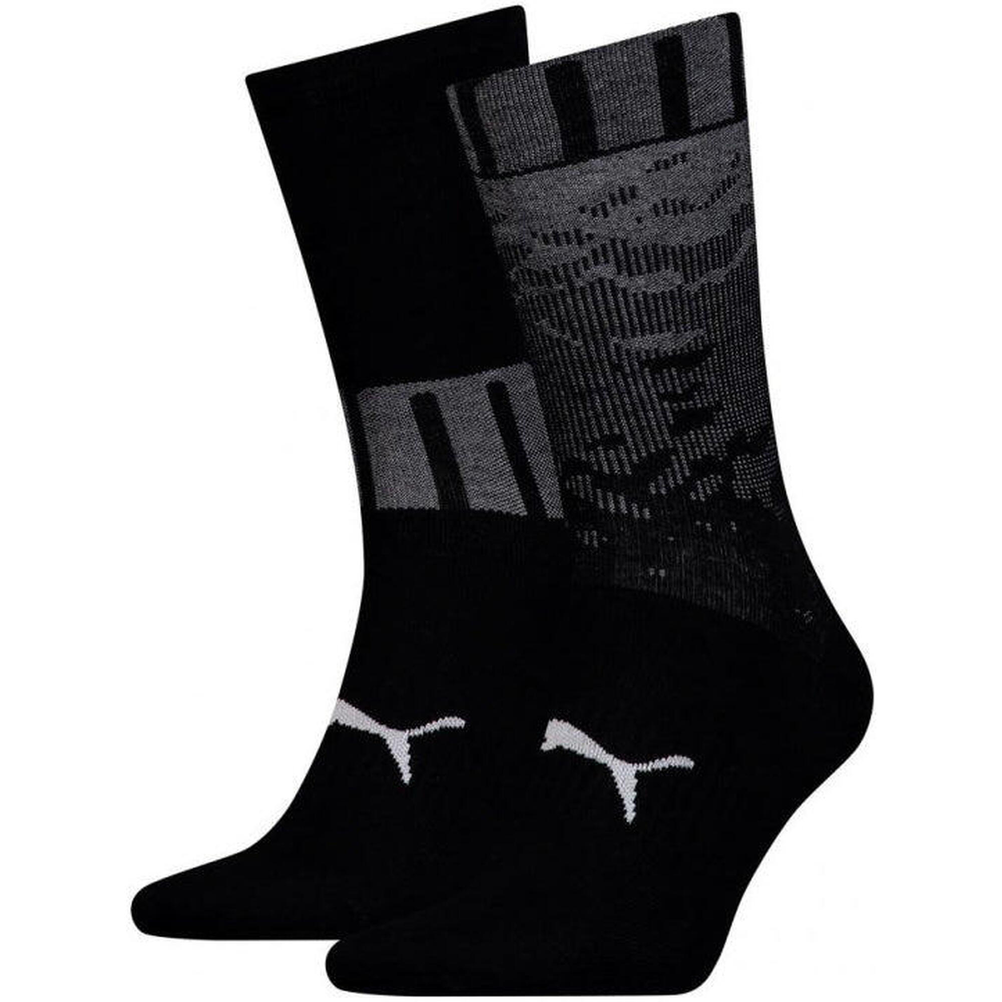 Skarpetki Puma Black - 2 pary rozmiar 43-46