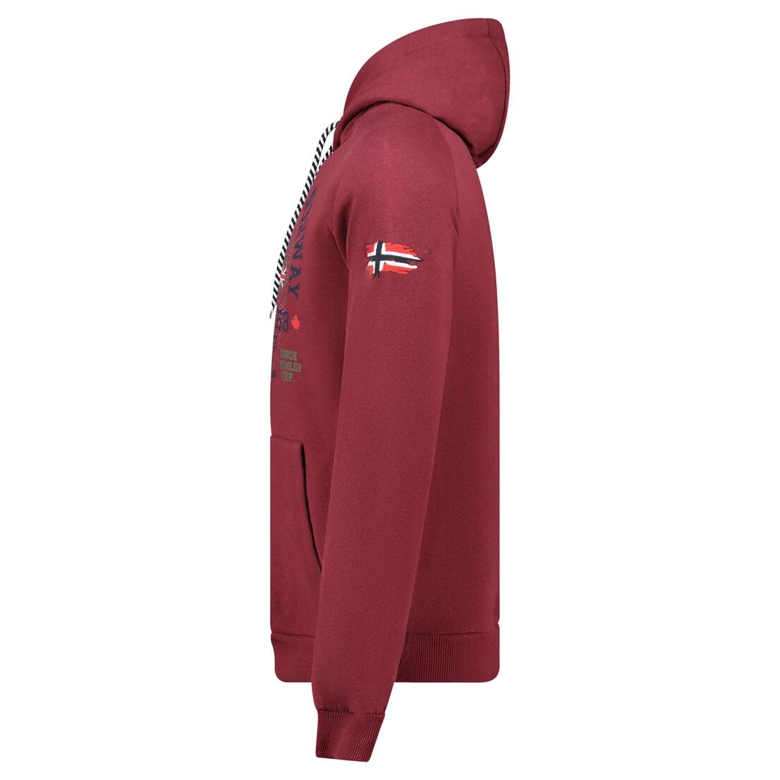 Bluza męska Geographical Norway GEXPE BURGUNDY, bordowa.