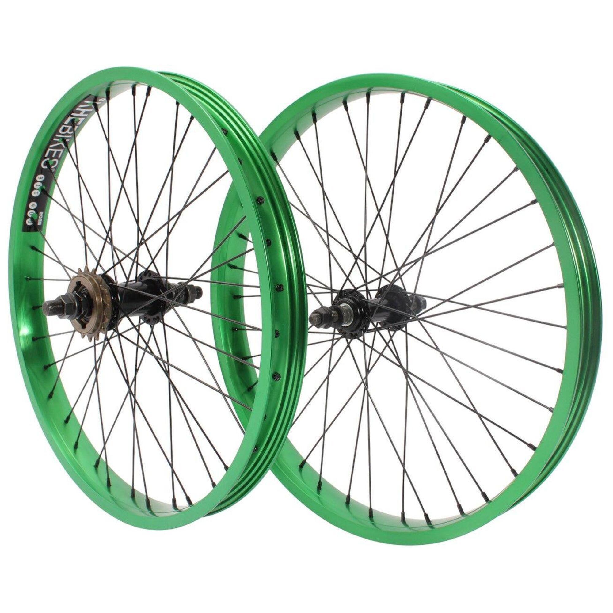 Zestaw kół BMX KHE PRISM 20 cali zielony