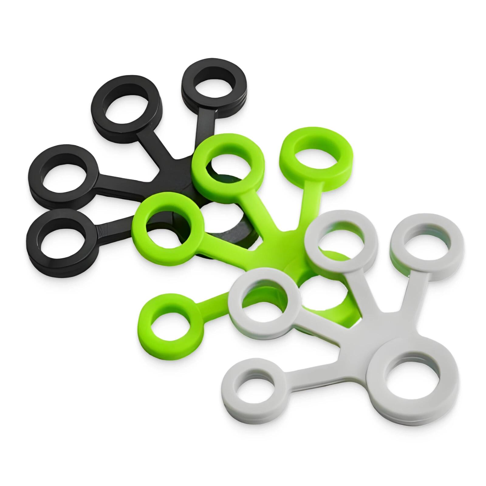 Zestaw 3 gum do treningu palców 4FIZJO z trzema poziomami oporu