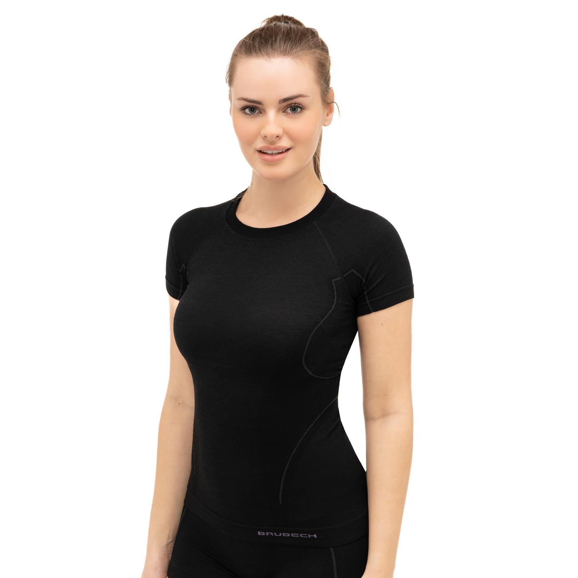 Koszulka wełniana z krótkim rękawem damska Brubeck ACTIVE WOOL