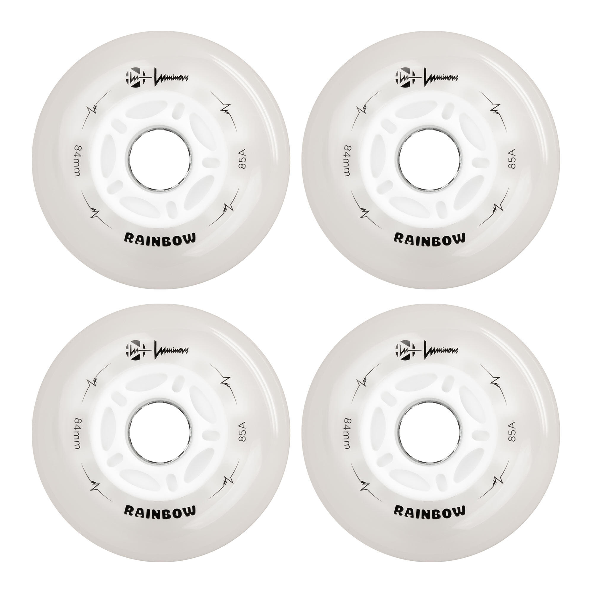 4 kółka do rolek fitness Luminous LED 84mm/85a świecące