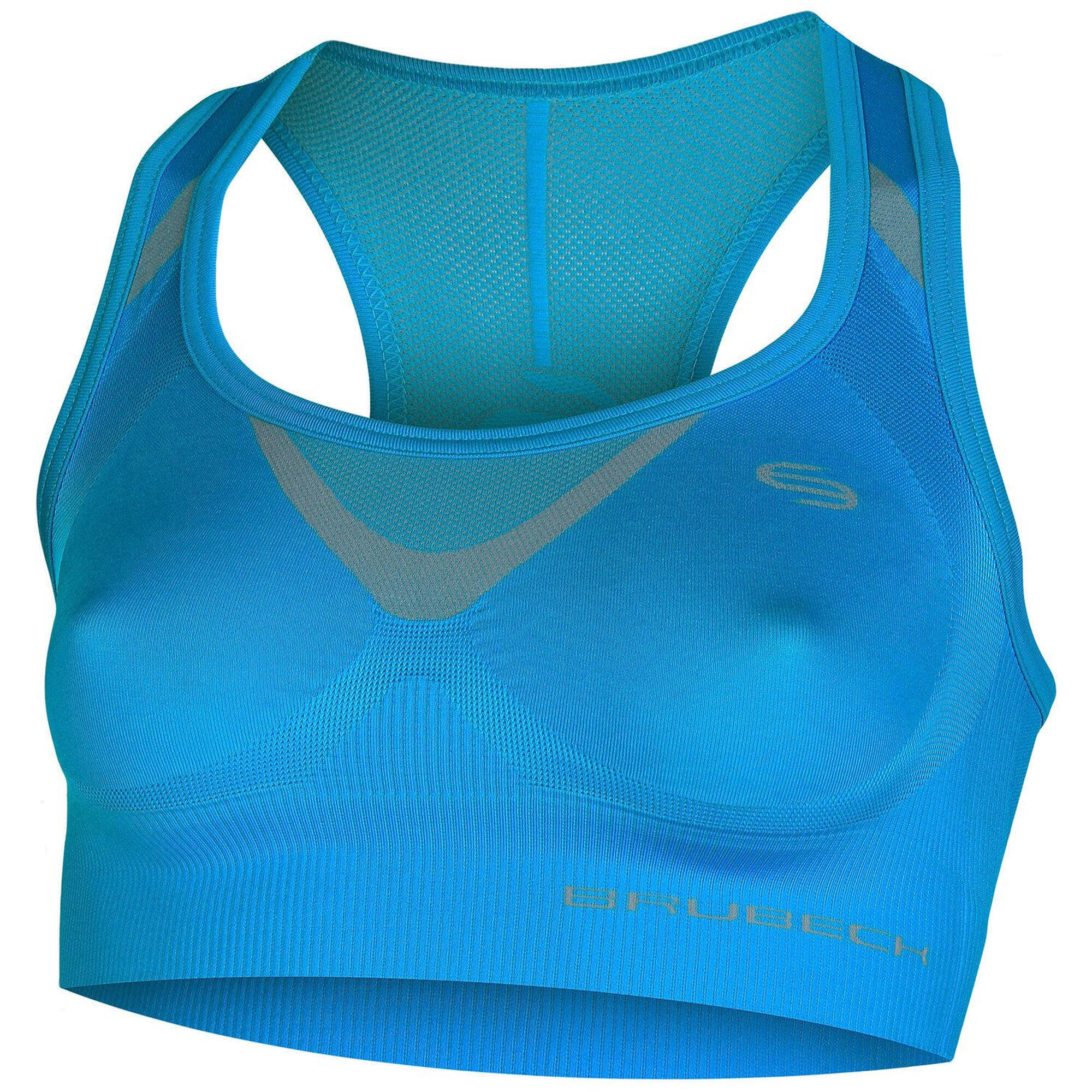 Damski stanik sportowy Brubeck Crop Top lazurowy M CR10070