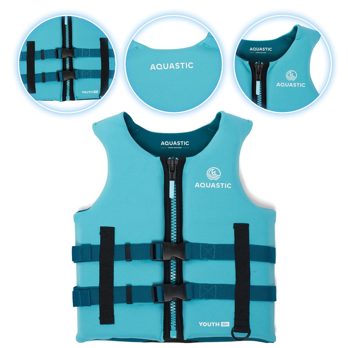 Kamizelka asekuracyjna dziecięca AQUASTIC Youth 50N