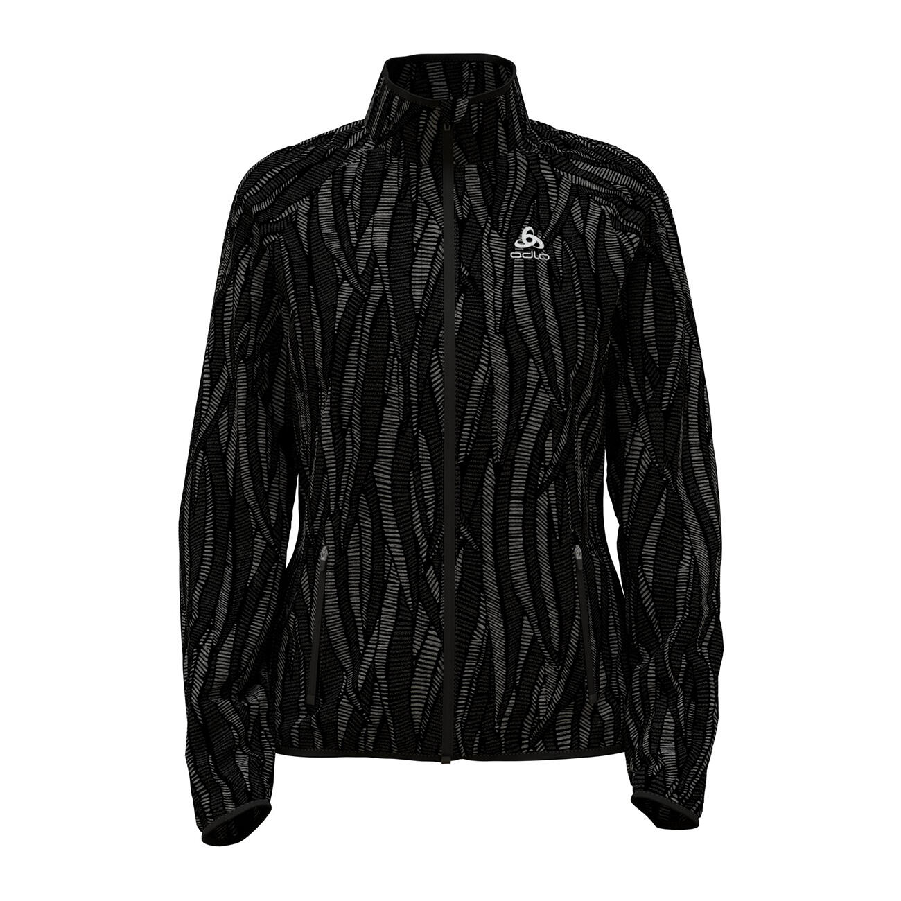 Kurtka do biegania damska Odlo Jacket ESSENTIAL LIGHT PRINT