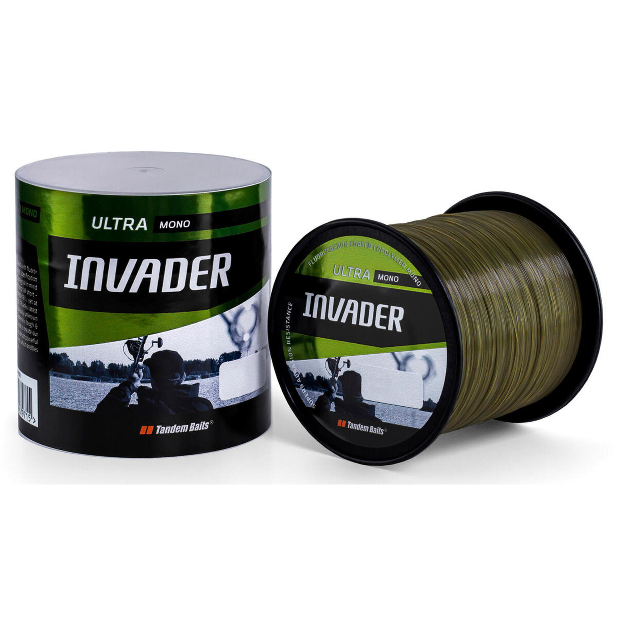 Żyłka Karpiowa Invader Ultra Mono 1200 m / 0,35 mm - Ciemny oliwkowy