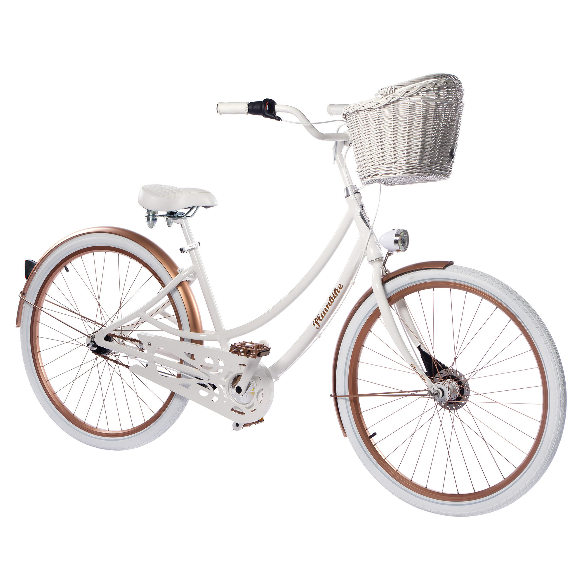 Rower miejski damski Plumbike Donatella Madeline 7-biegowy + KOSZ, rolka