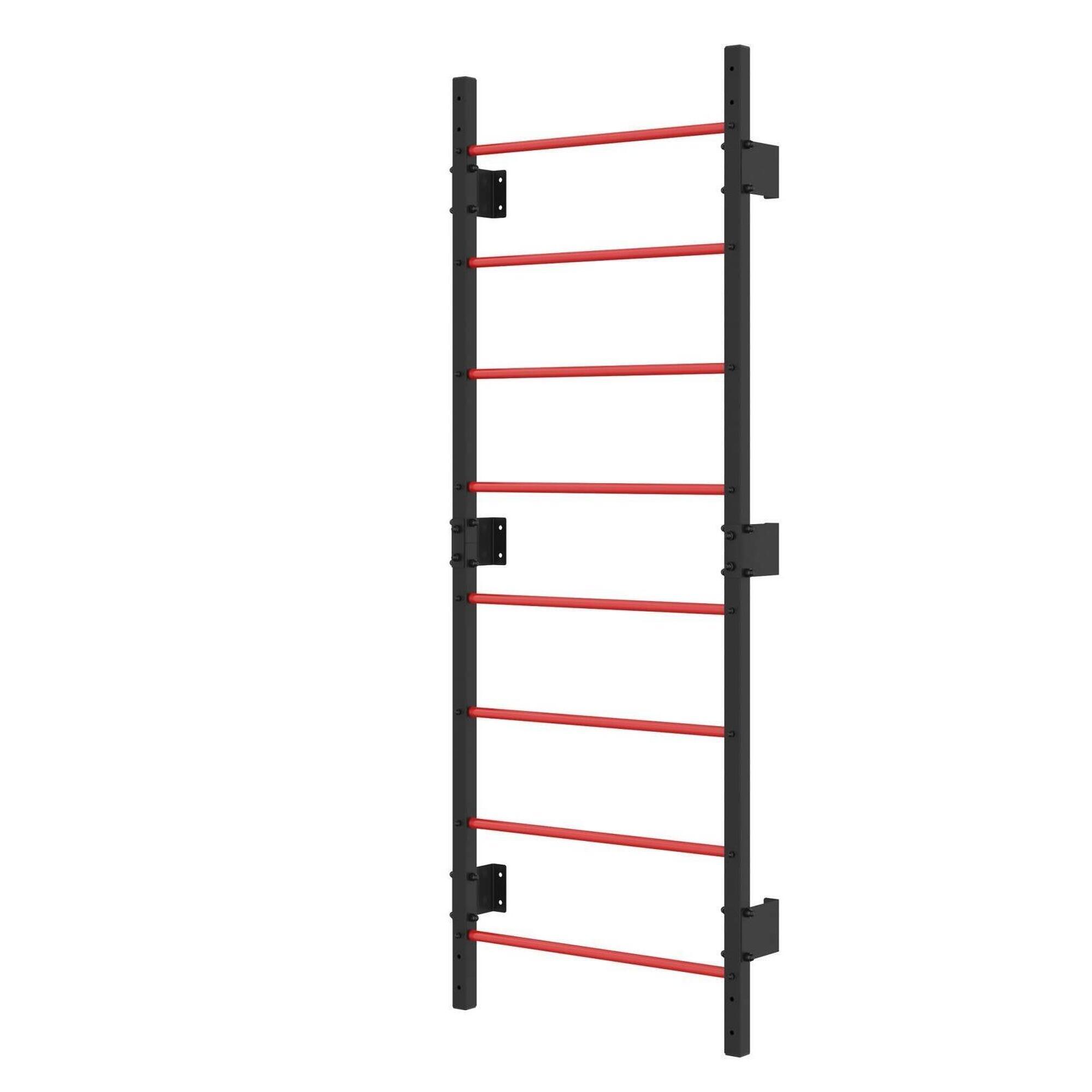 Drabinka gimnastyczna metalowa UNDERFIT 228 x 79 cm czerwona