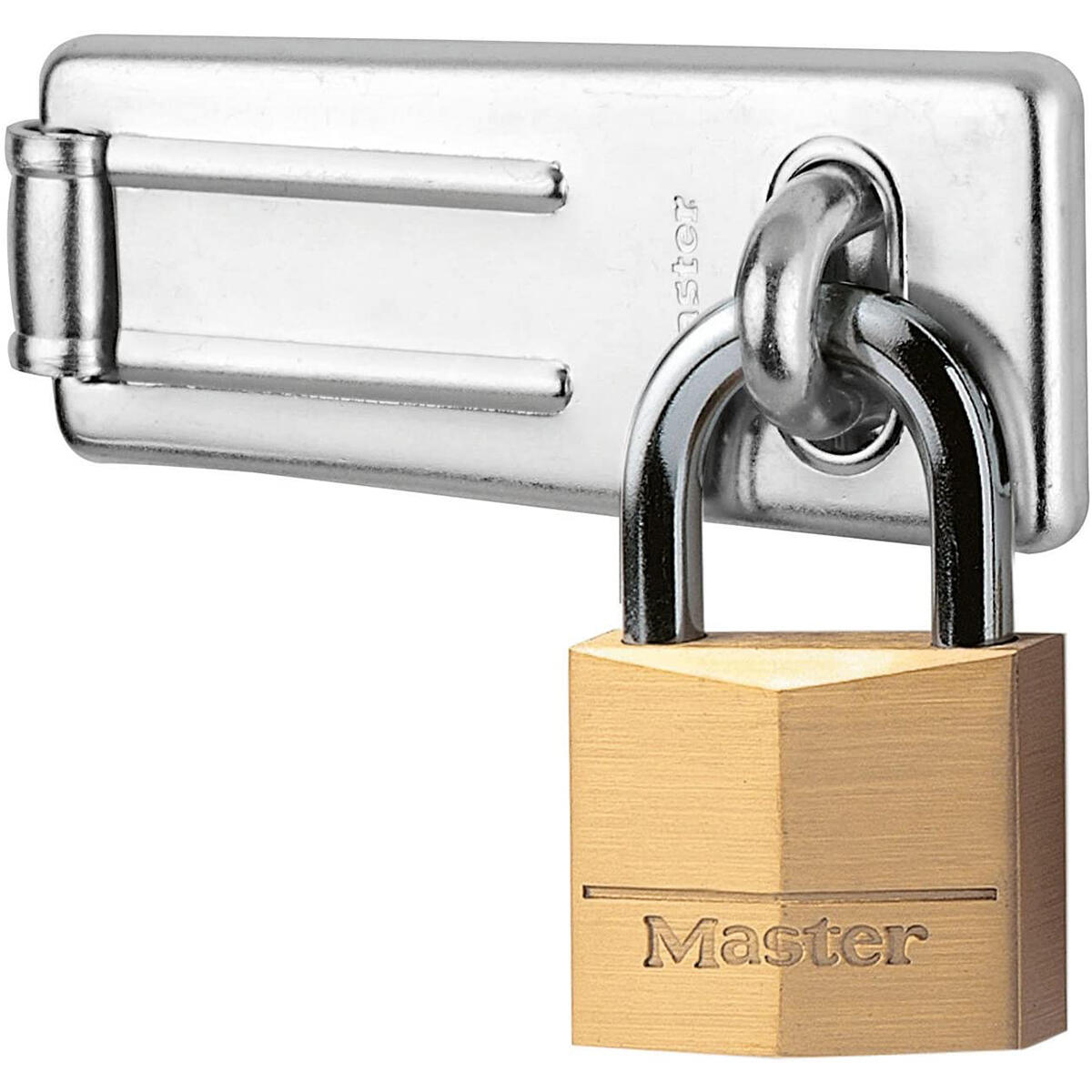 Zestaw Master Lock skobla do drzwi z kłódką na klucz 140703EURD