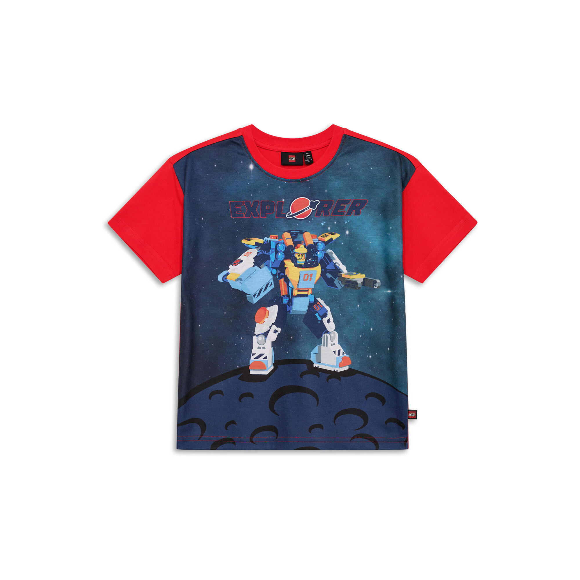 Koszulka dziecięca LEGO Explorer Taffy roz. 100 czerwona.
