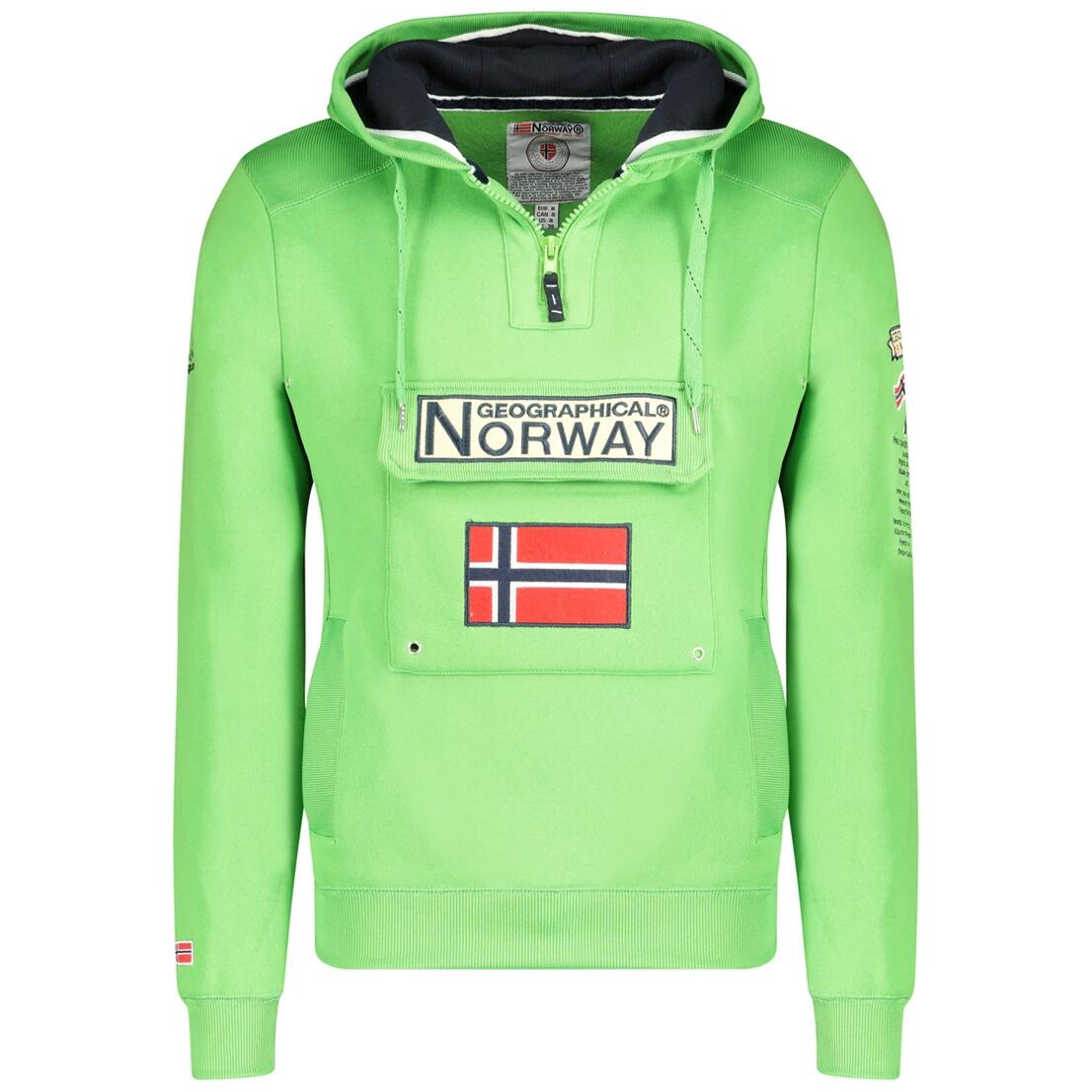 Bluza Geographical Norway GYMCLASS FLASH GREEN MEN 054 POP jaskrawa zieleń