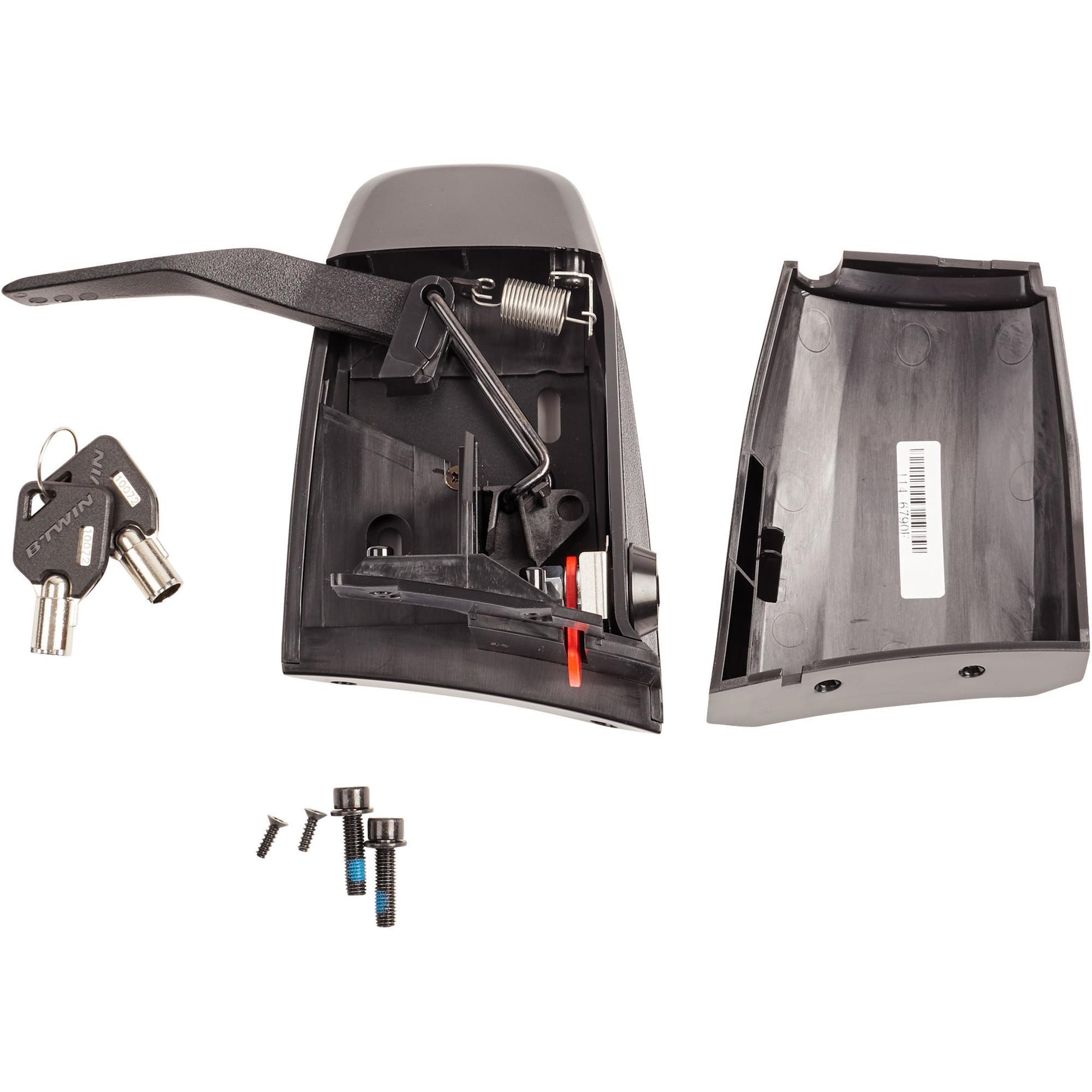 Uchwyt akumulatora górny + bębenek zamka do roweru E-ST 100 / 500 / 520 / 900 / E-RIVERSIDE 500