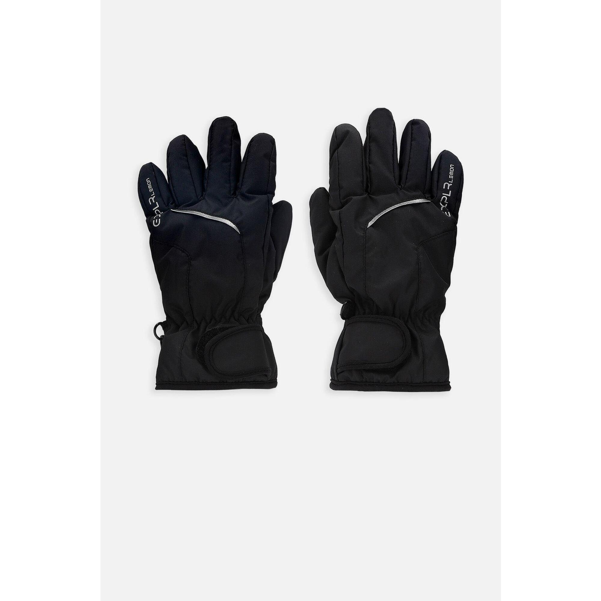 Rękawice narciarskie dziecięce pięciopalczaste Lemon Explore ZL3 czarne