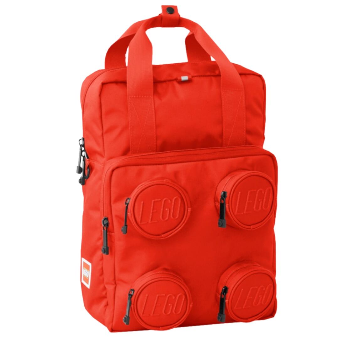 LEGO Brick 2x2 Backpack, dla chłopca, , plecaki, Czerwony