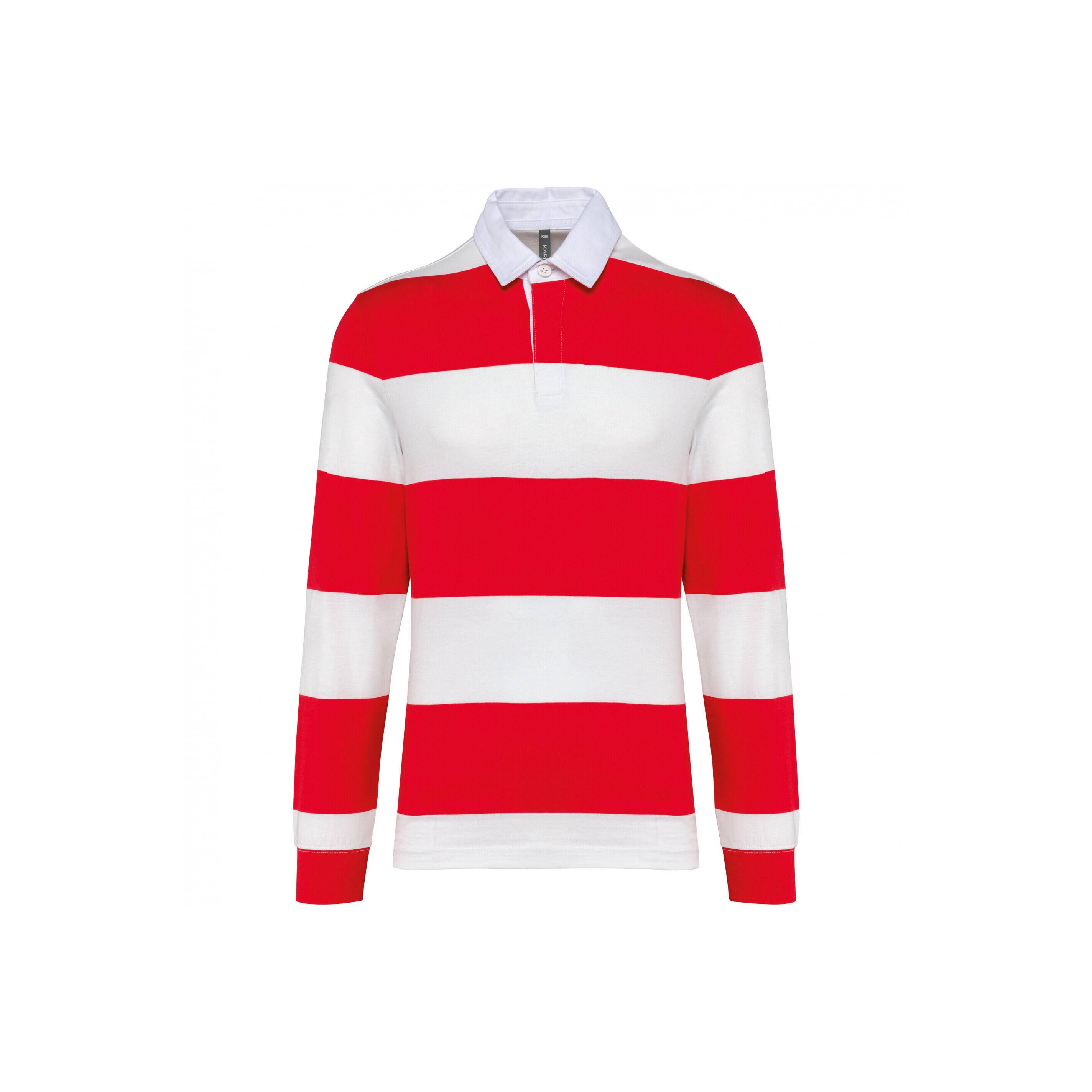 Koszulka polo w paski, długi rękaw Kariban