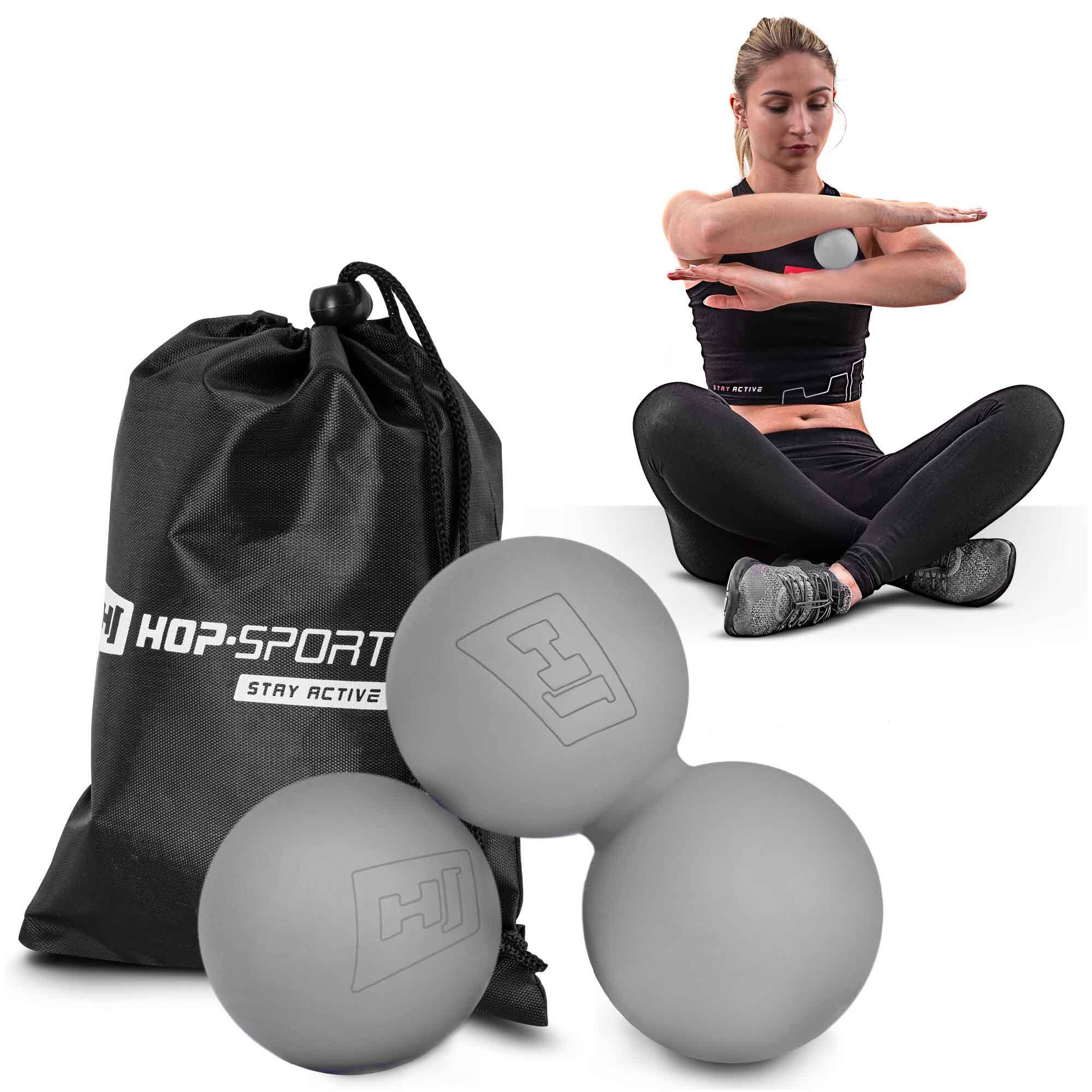 Zestaw piłeczek lacrosse pojedyncza + podwójna