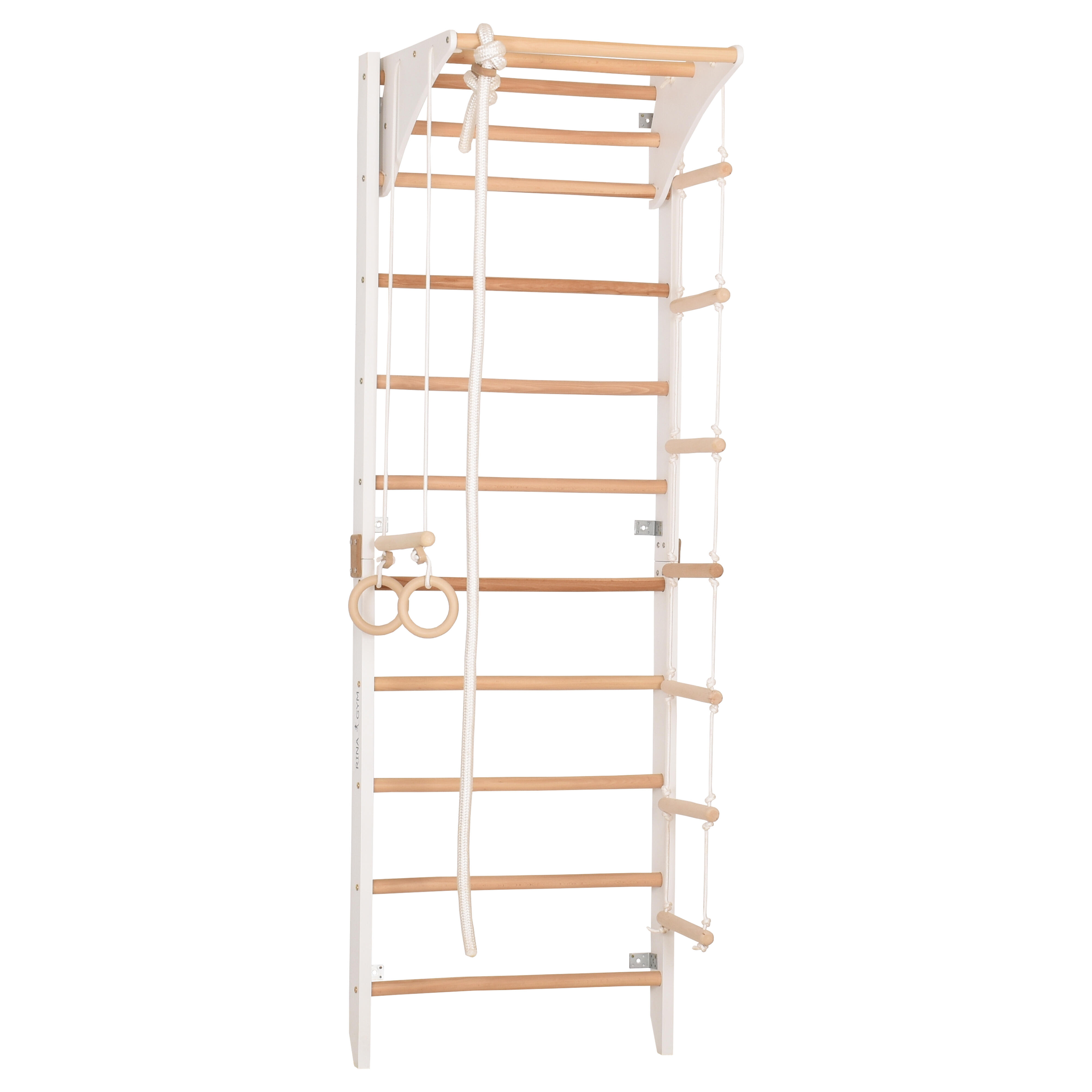 Drewniana drabinka gimnastyczna Rinagym Kombi 2 Biały