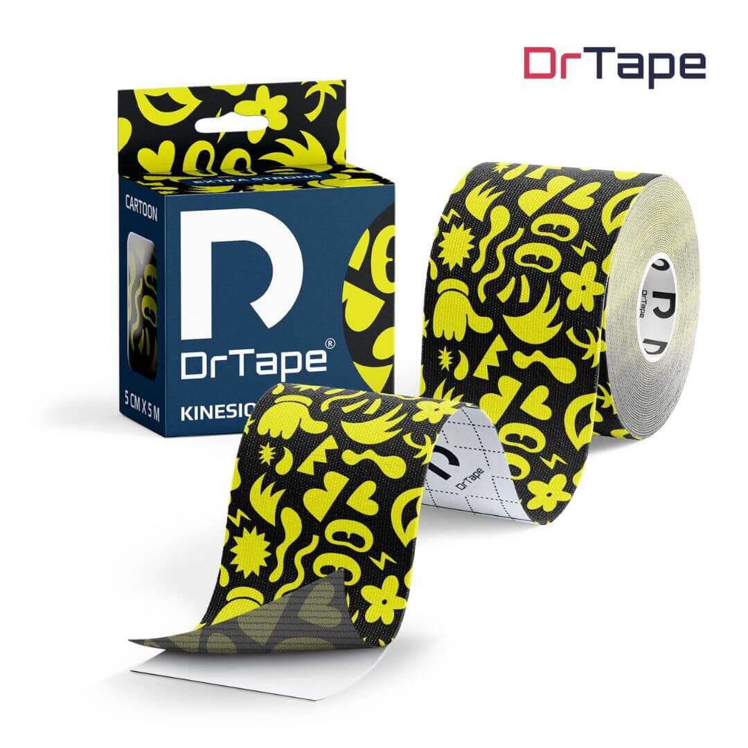 Taśma kinezjologiczna do tejpingu wodoodporna mocna 5 cm x 5 m DrTape