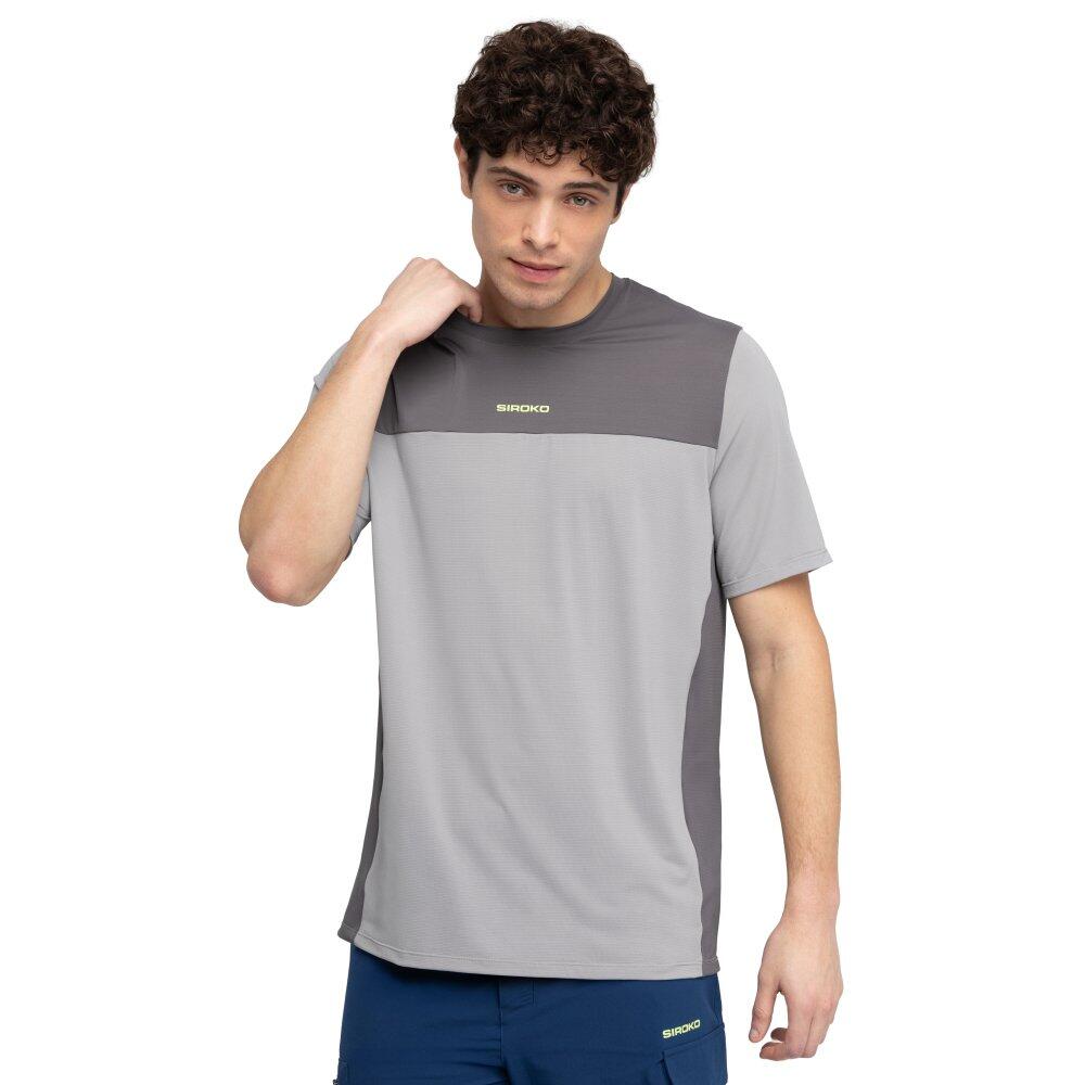Męska koszulka rowerowa MTB z krótkim rękawem Kolarstwo Siroko MTB Berm Gray