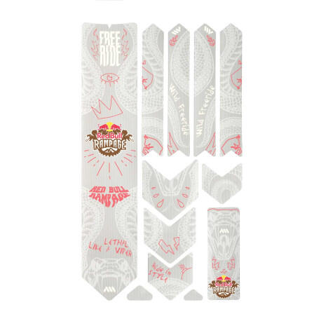 Zestaw ochronny ramy - EXTRA 10 sztuk - Red Bull Rampage Freeride White
