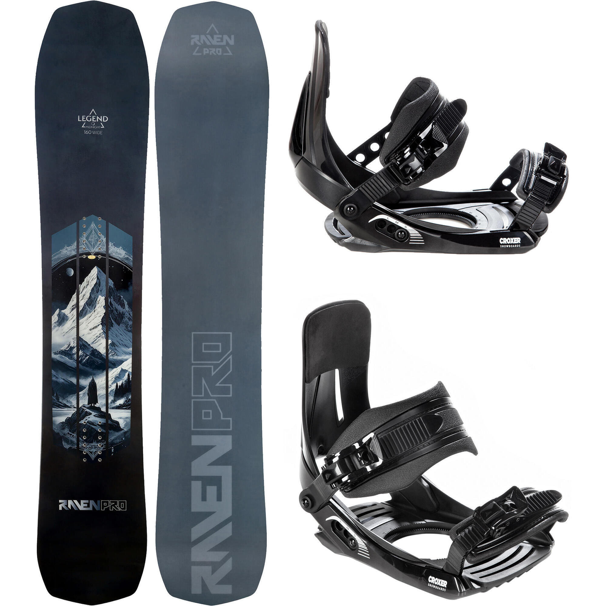 Zestaw Deska snowboardowa Raven PRO Legend + wiązania Croxer MP180