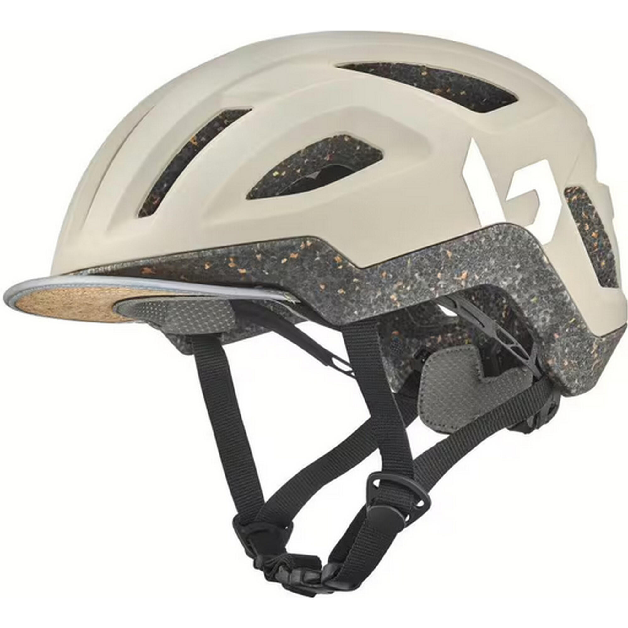 Kask rowerowy miejski „REACT”, matowy kolor owsiany