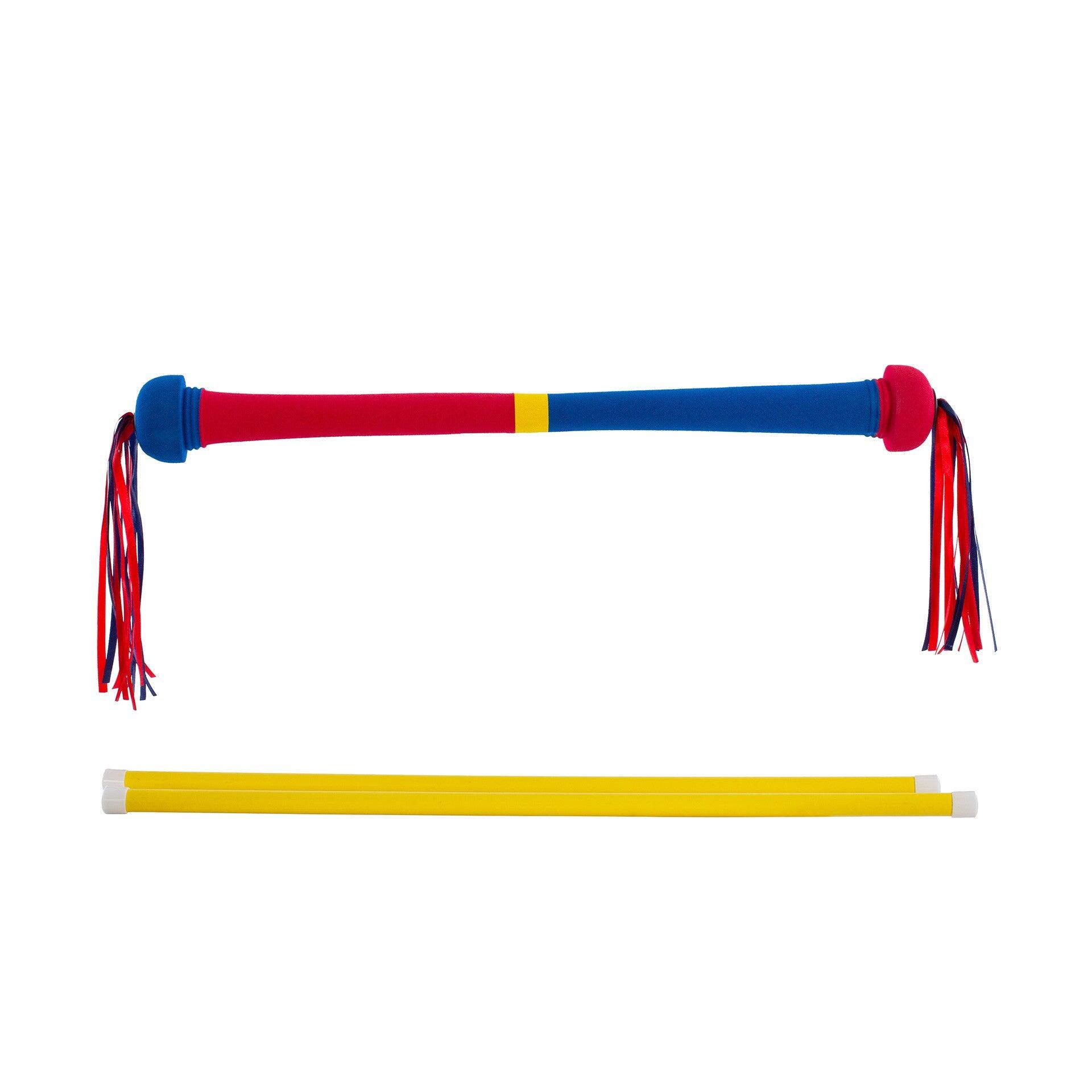 SOFTEE Devil Bats zestaw piankowych kijów, 2 sztuki, czerwony/żółty