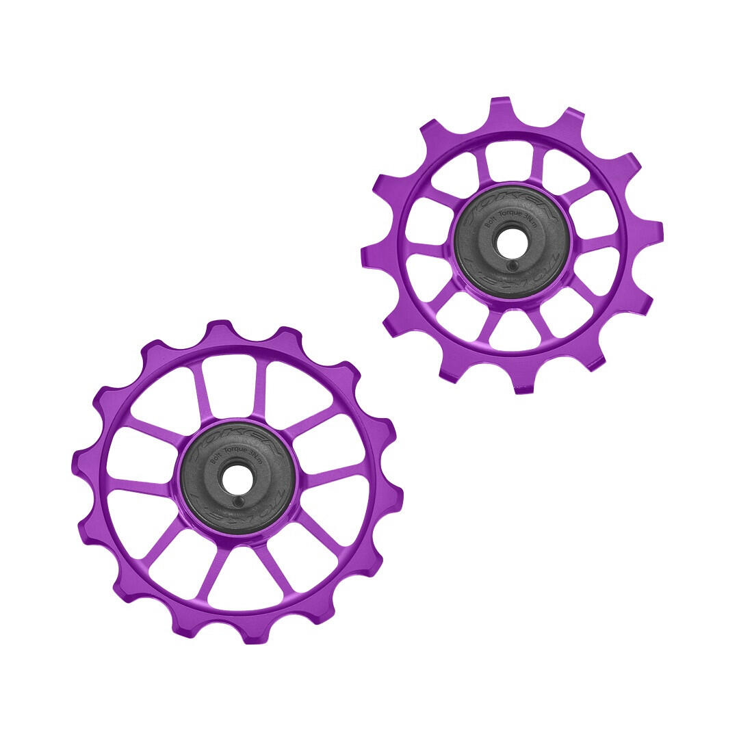 Kółeczka przerzutki TOKEN TK1724 SHIMANO, SRAM, 11s, 12s Szosa Gravel fiolet