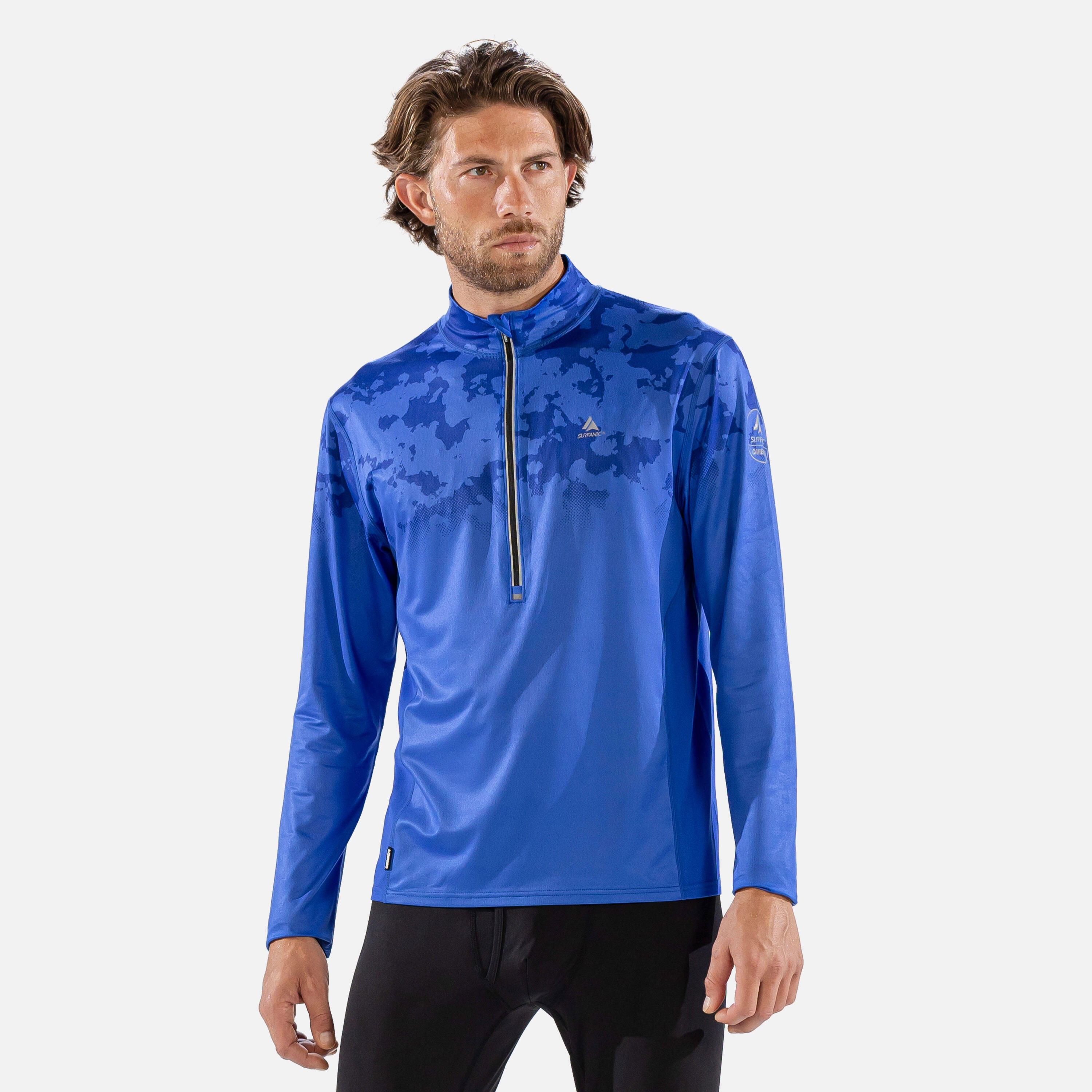 Surfanic Męska Bluza Termoaktywna Carbon Dri Koszulka z Zamkiem SWU1604-0520