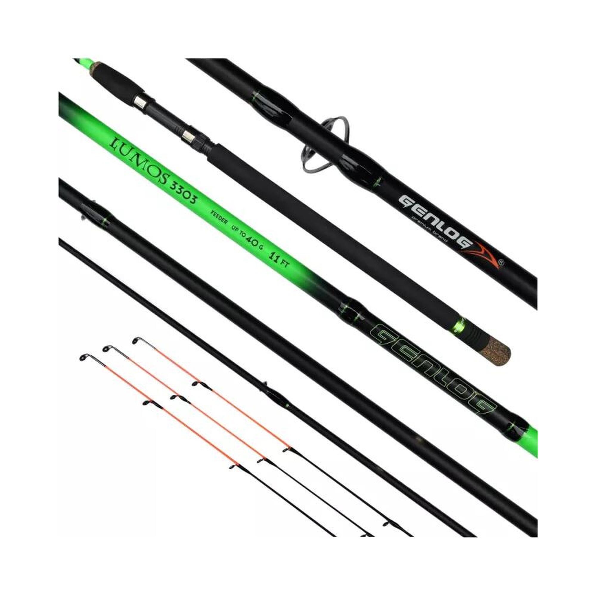 WĘDKA GENLOG LUMOS 3303 330/40/3+3 wędzisko + trzy wymienne szczytówki z włókna