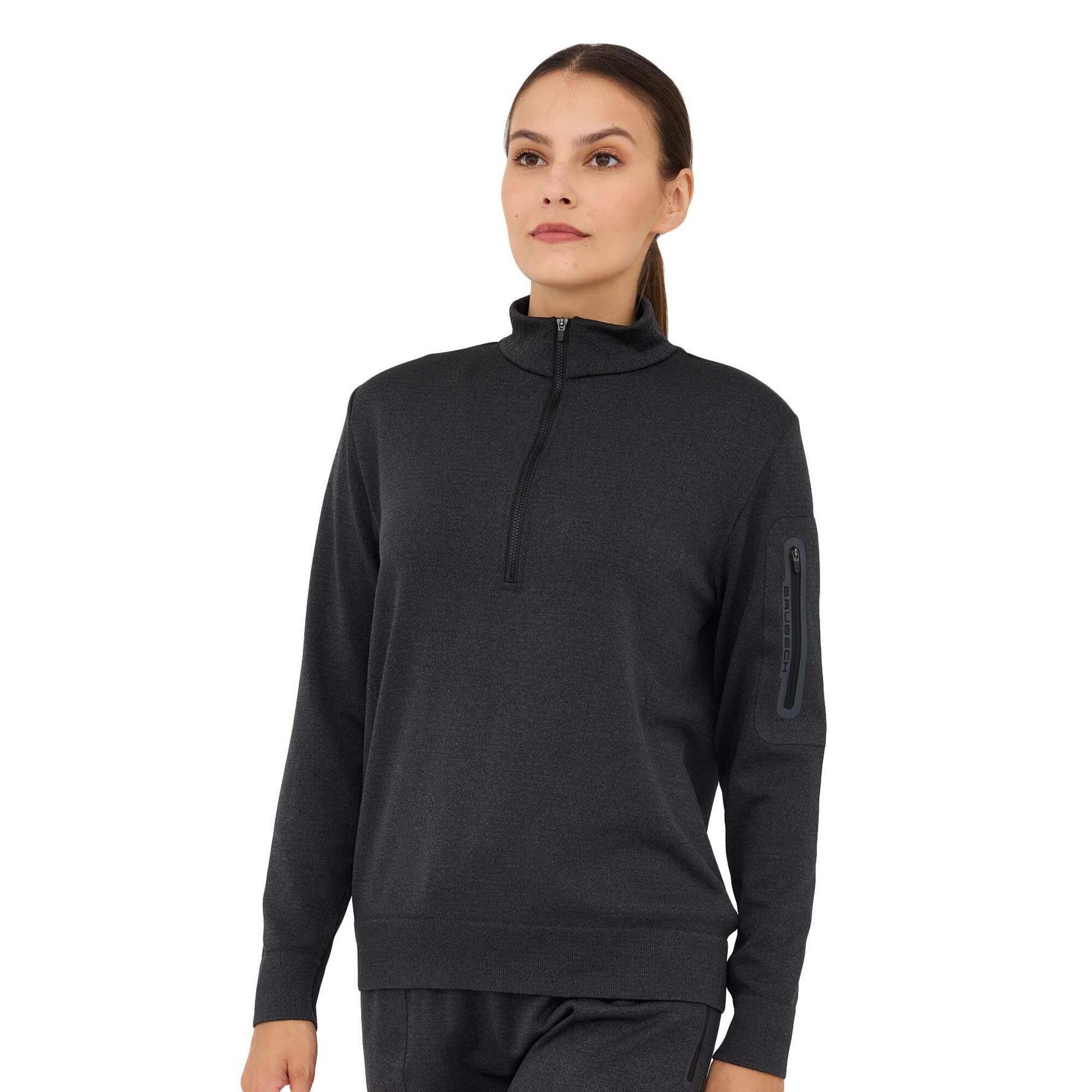 Bluza damska wełniana z krótkim ekspresem Brubeck OUTDOOR MERINO