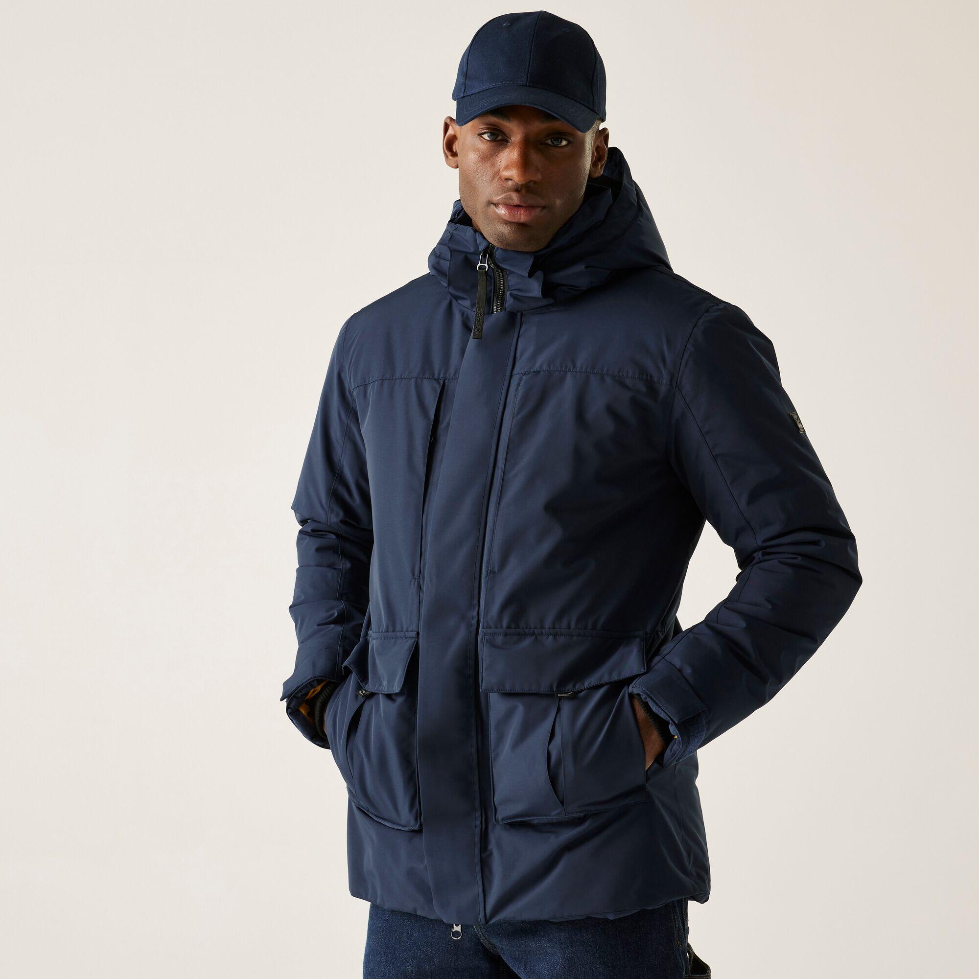 Kurtka męska zimowa ocieplana przeciwdeszczowa Marron