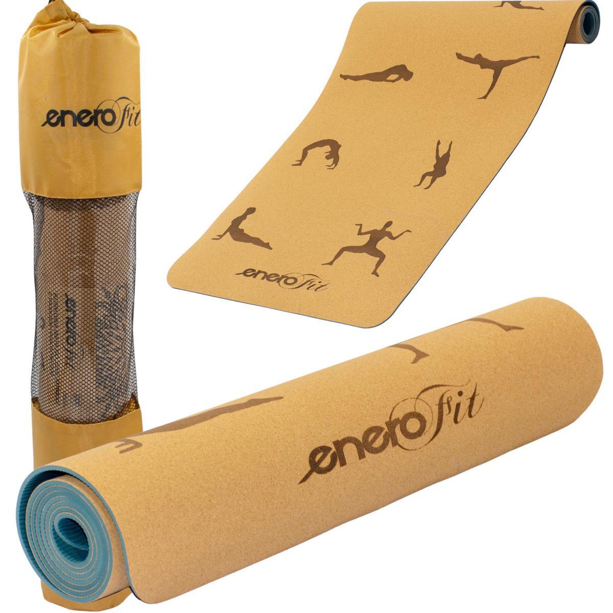 Mata do fitnessu Enero Fit 183x61x0.4CM korkowa