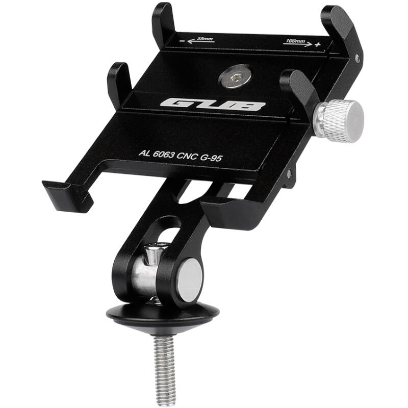 Uchwyt rowerowy aluminiowy na telefon GUB G-95 w miejsce kapsla steru