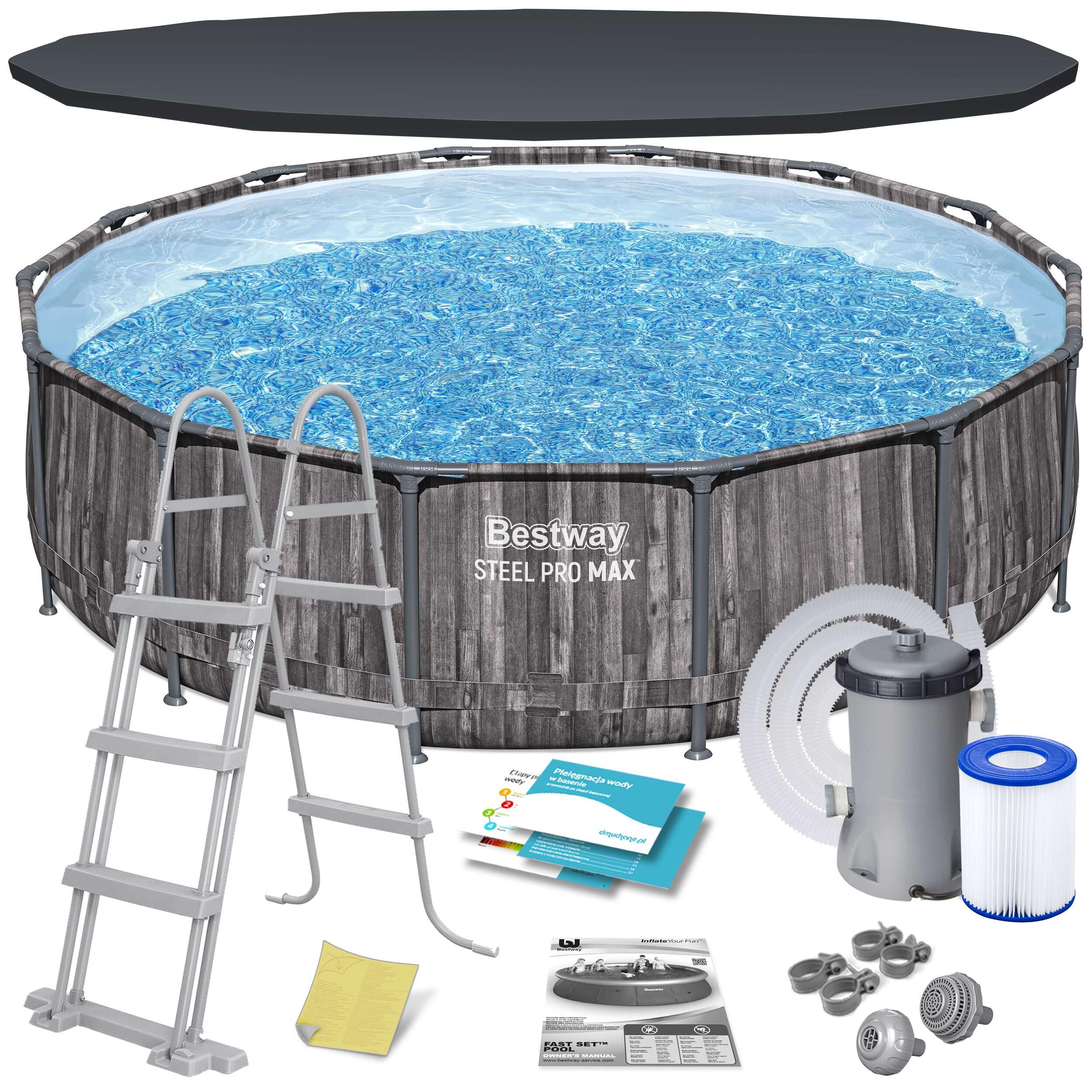 Basen stelażowy do ogrodu Bestway 472 x 107 cm zestaw 11w1