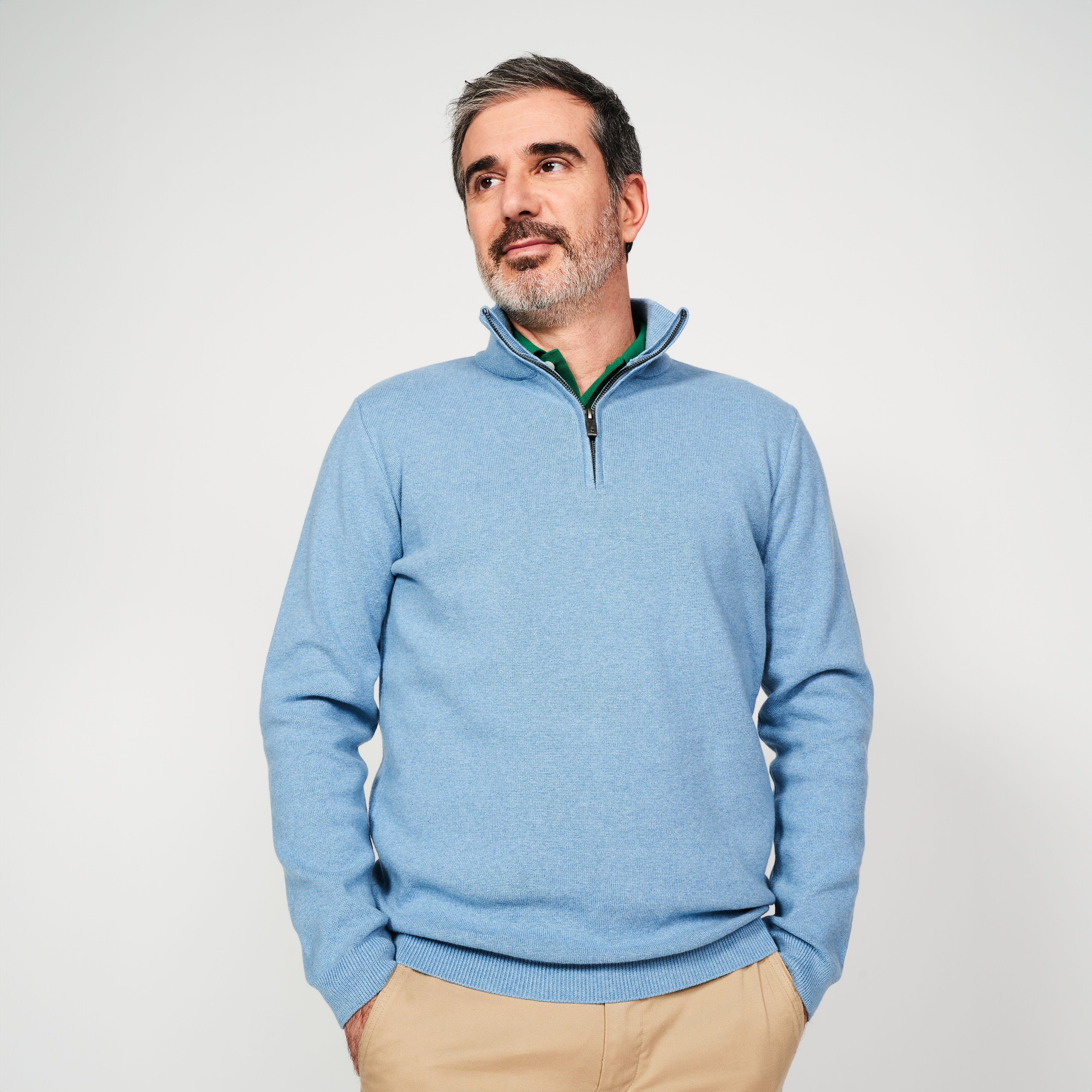 Sweter do golfa męski MW500 z półgolfem