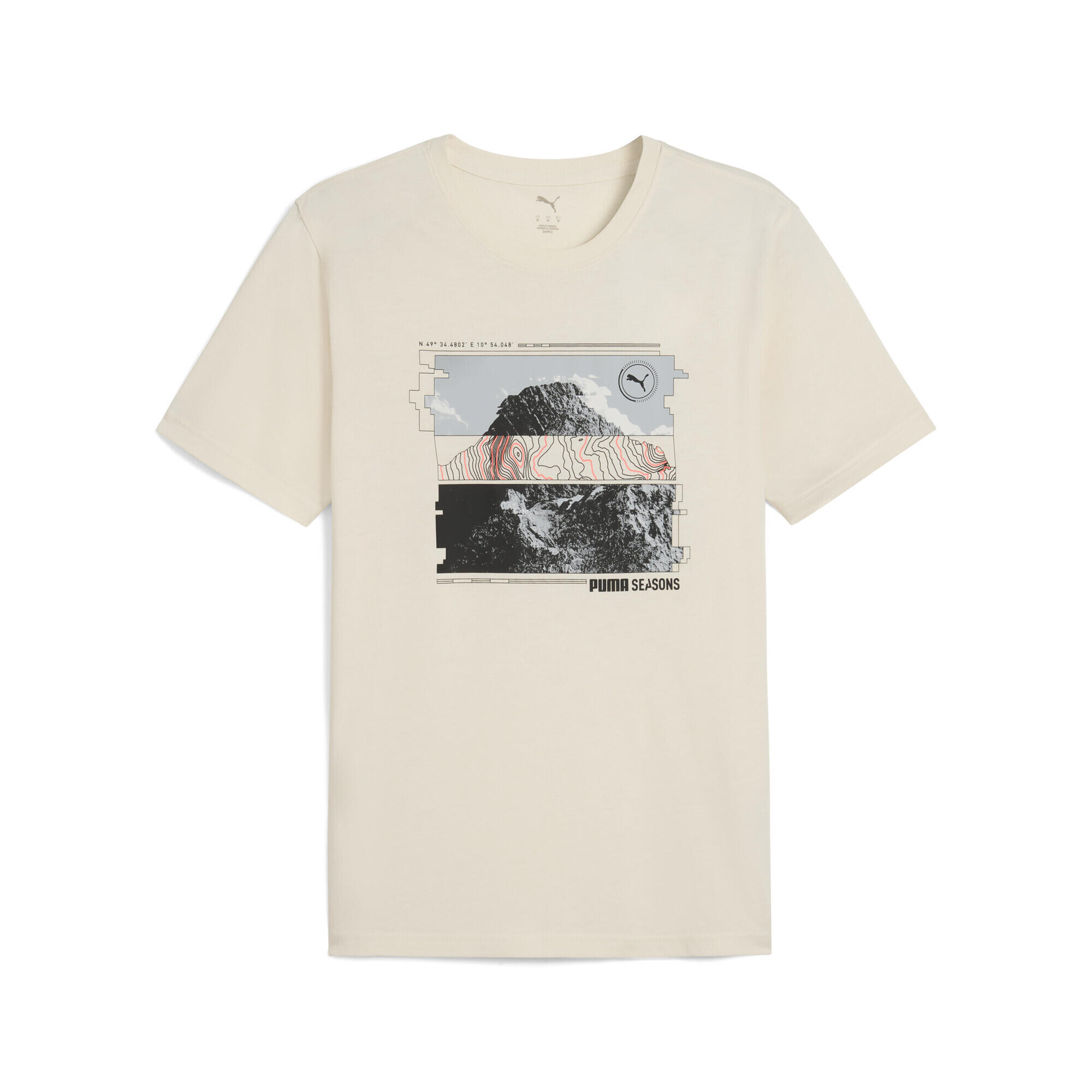 Męska koszulka do biegania GRAPHICS SEASONS PUMA Alpine Snow White