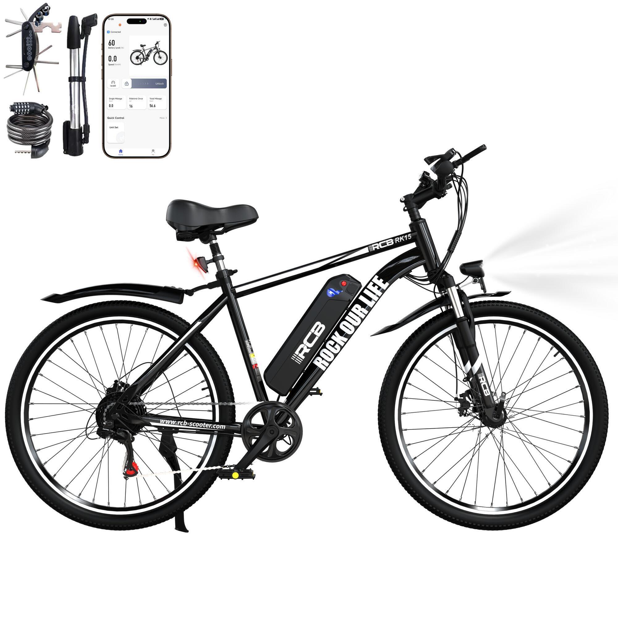 Rower elektryczny dla dorosłych 26" E-Bike, 30-50 km, RCB-RK15