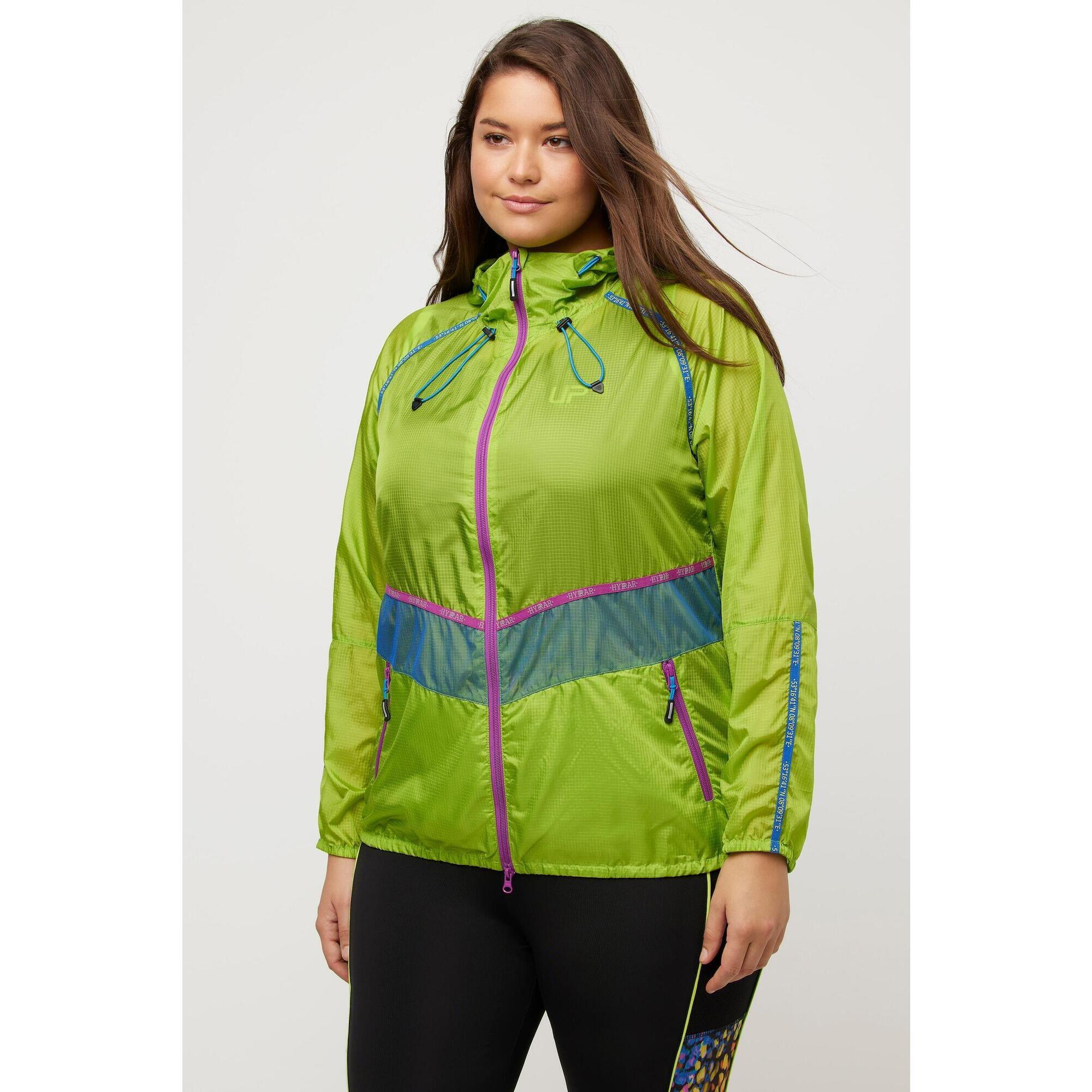 Damskie Kurtka turystyczna kaptur dwukierunkowy suwak hydrofobowa