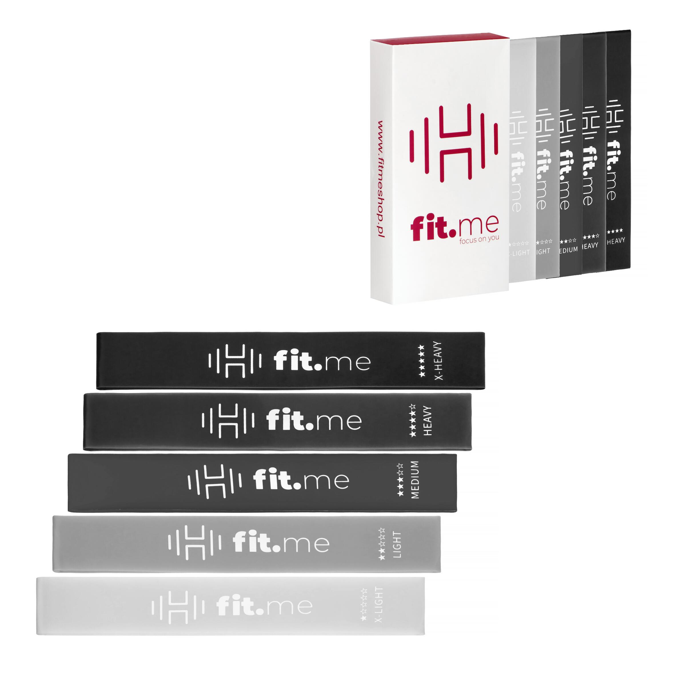 Zestaw 5 Taśm Mini Band Fit.me Szare
