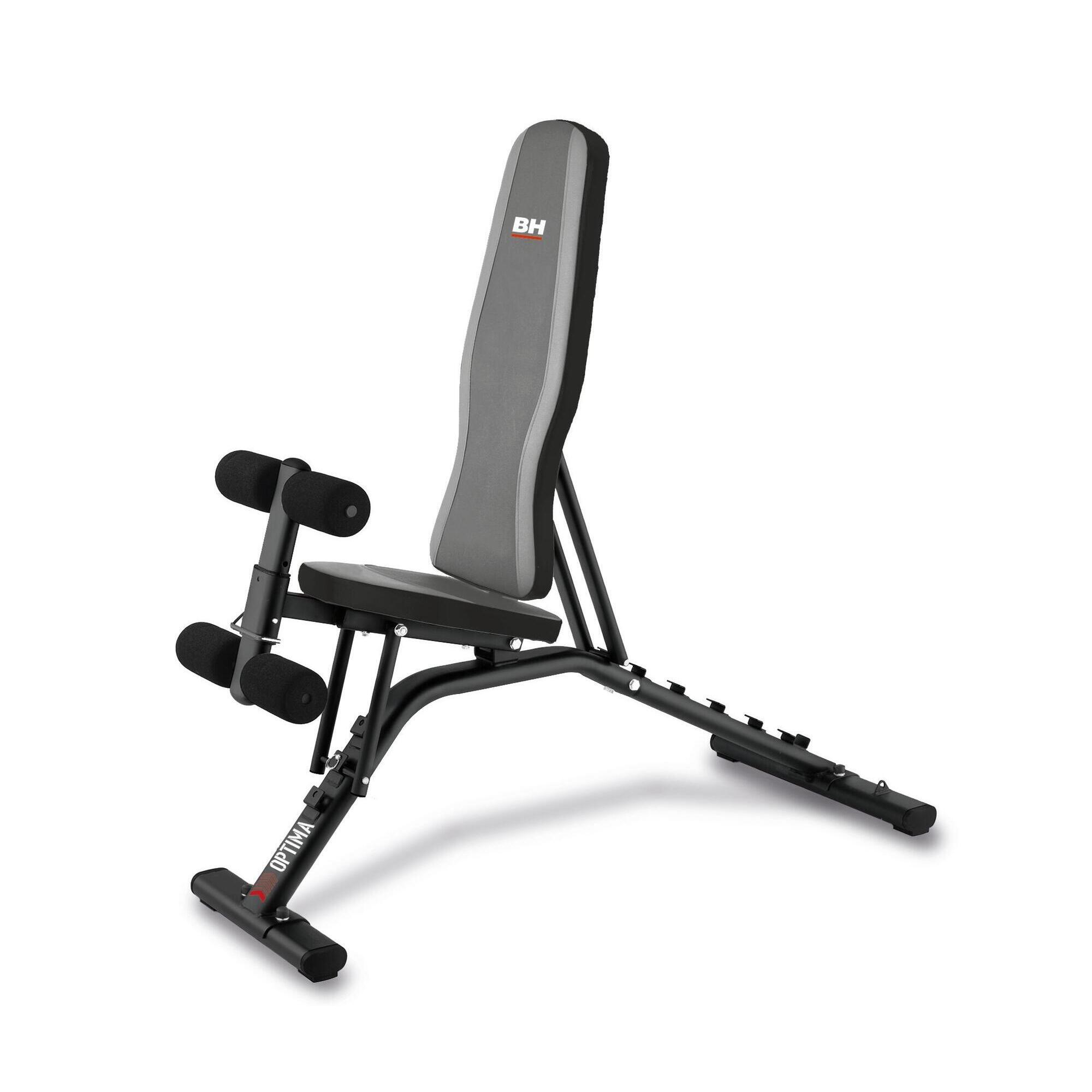 Ławka do ćwiczeń domowa wielofunkcyjna BH Optima, regulacja oparcia, wytrzymała
