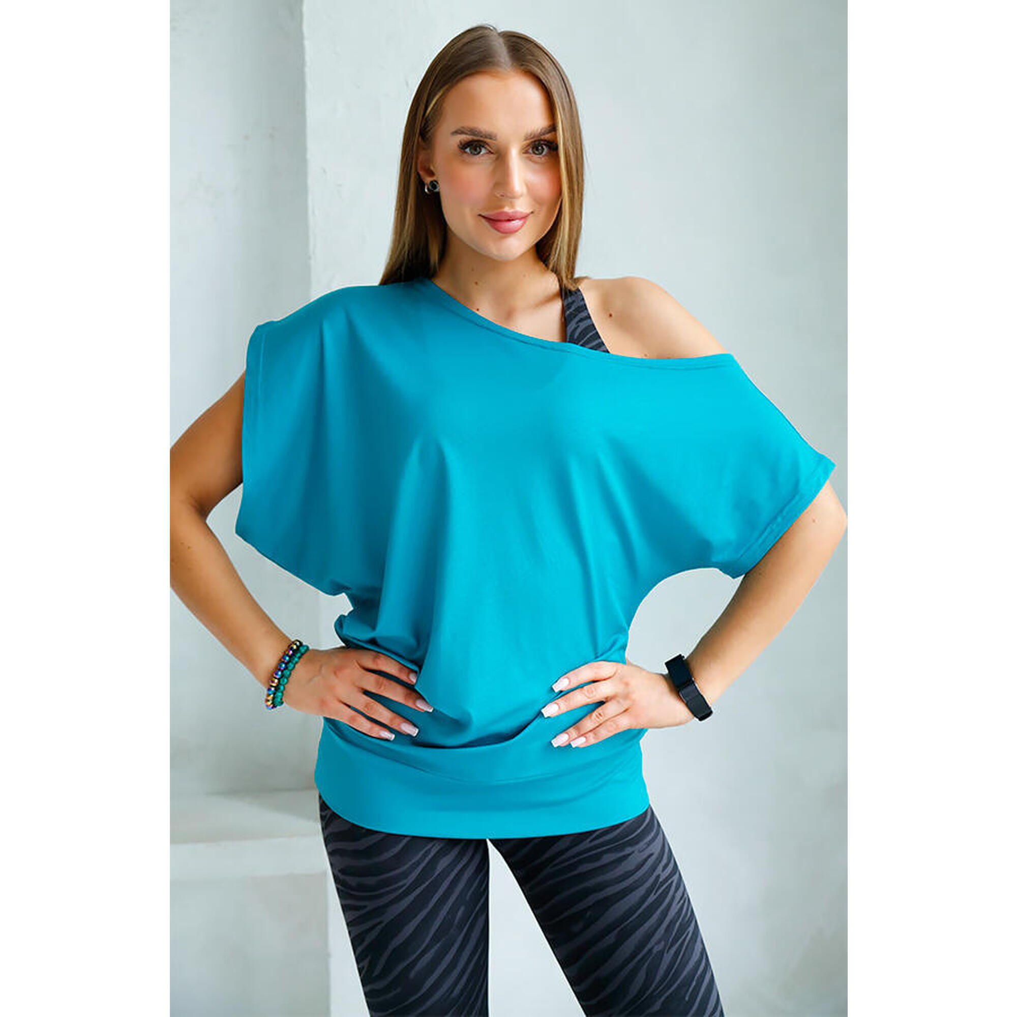 Luźna bluzka damska do tańca 2skin Runway Ocean