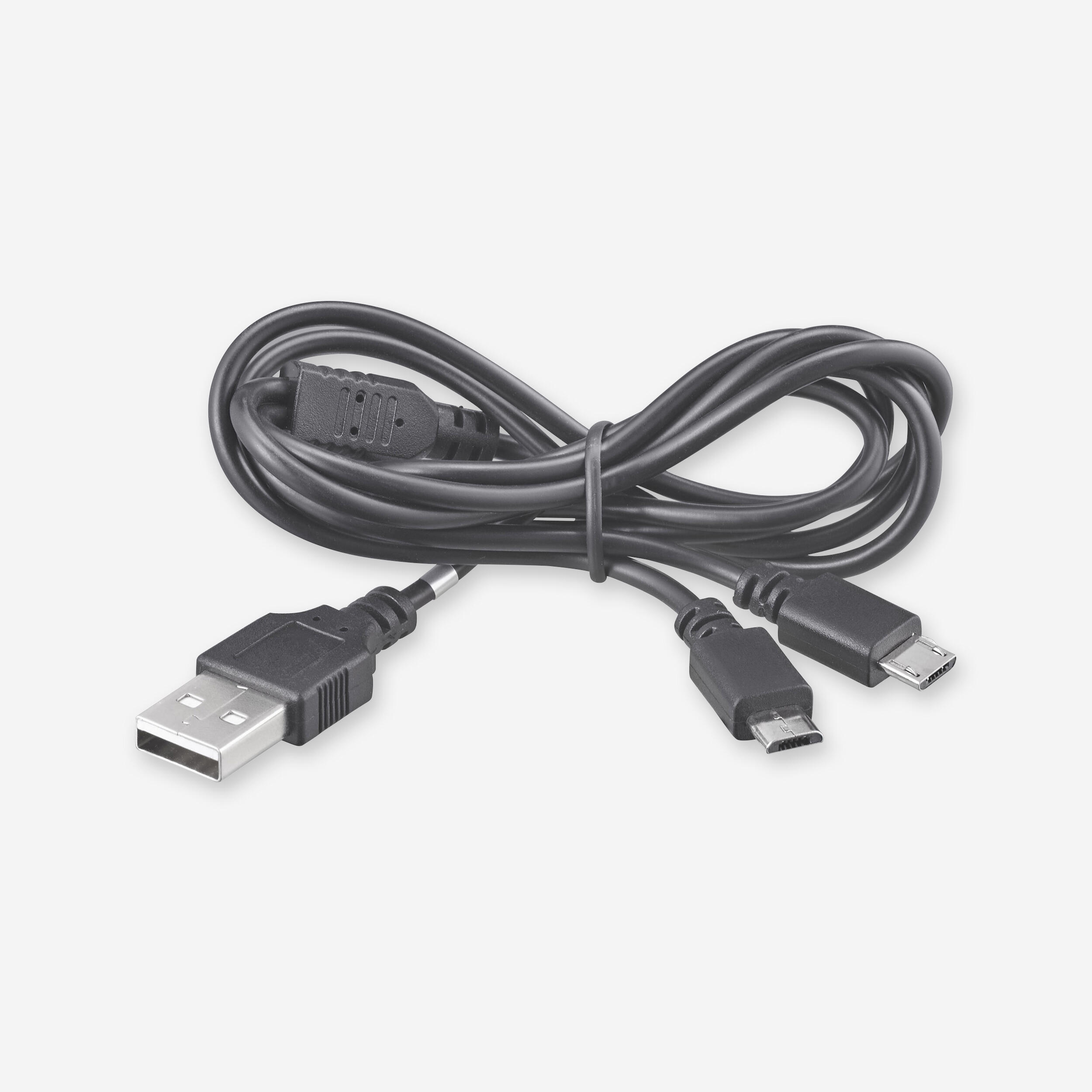 Kabel micro USB podwójny do krótkofalówek Decathlon