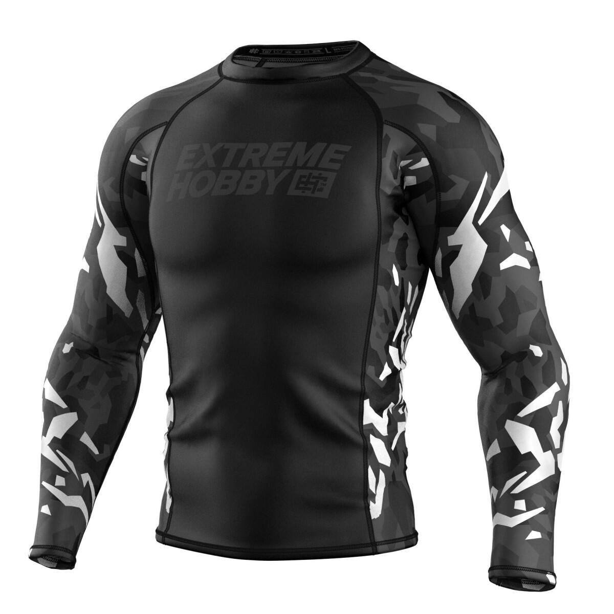 Koszulka sportowa męska Rashguard do MMA EXTREME HOBBY BLACK PANTHER