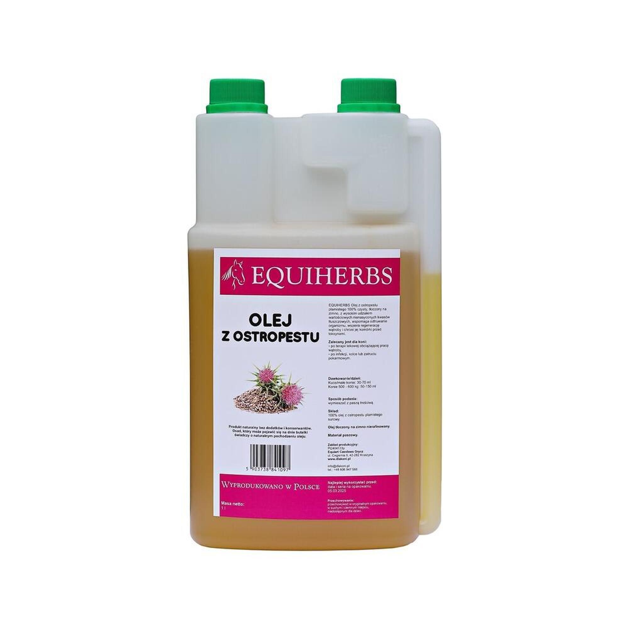 Olej z ostropestu dla koni EQUIHERBS