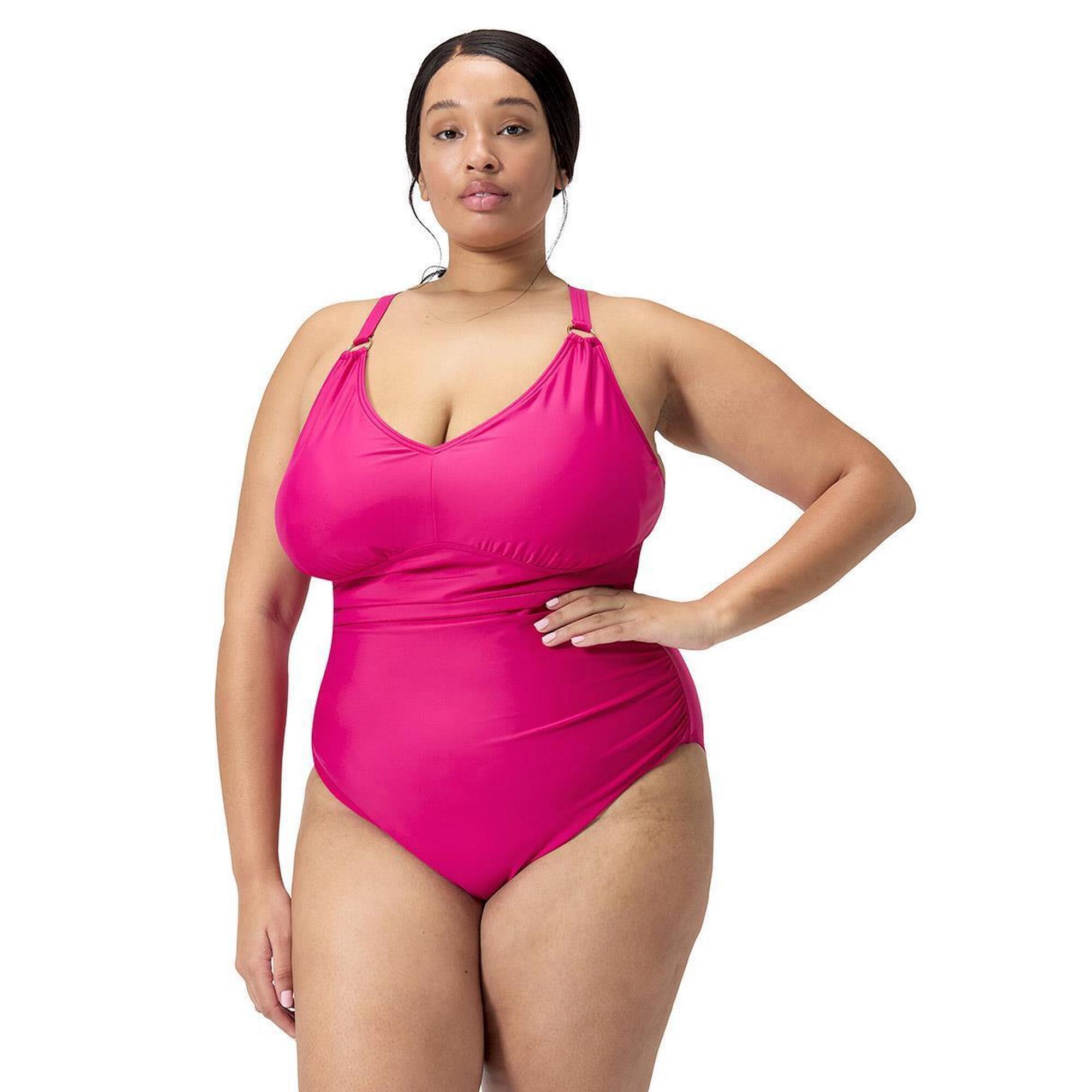 Strój Kąpielowy Speedo Shaping V Neck Plus – Różowy - Rozmiar 42