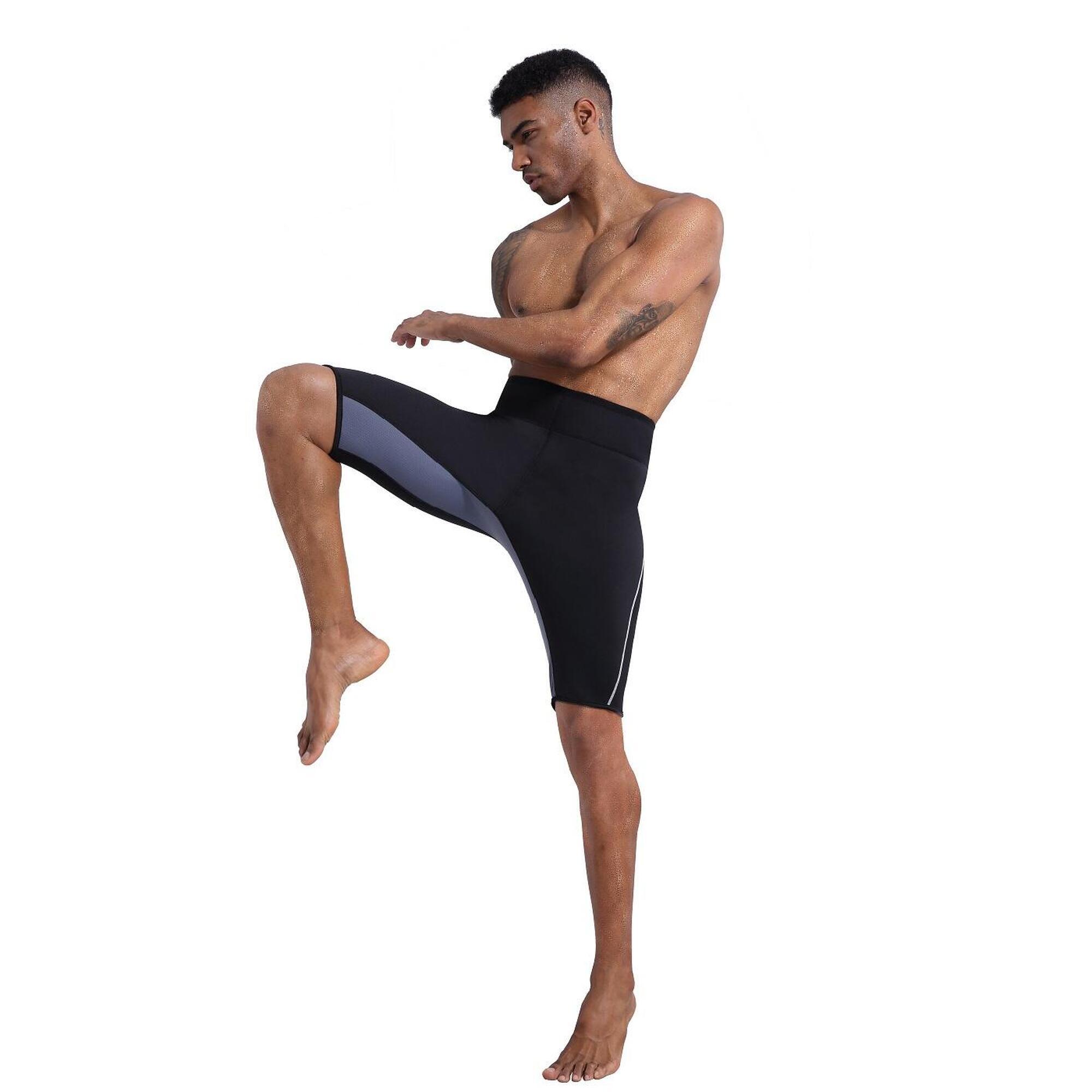 Spodnie fitness wyszczuplające neoprenowe dla mężczyzn SlimBody