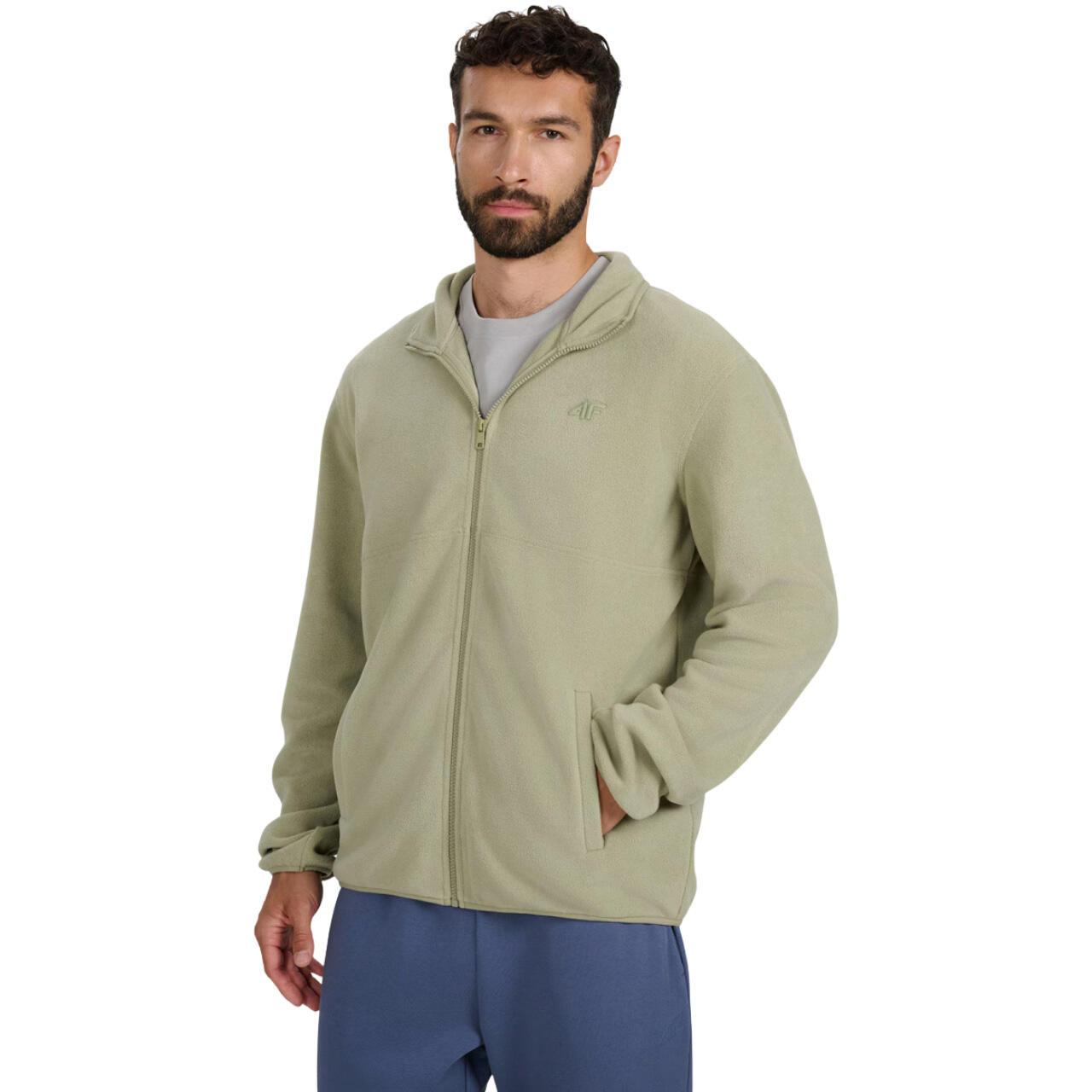 Polar męski 4F M357 oliwkowy 4FWAW25TFLEM357 44S ROZMIAR 2XL