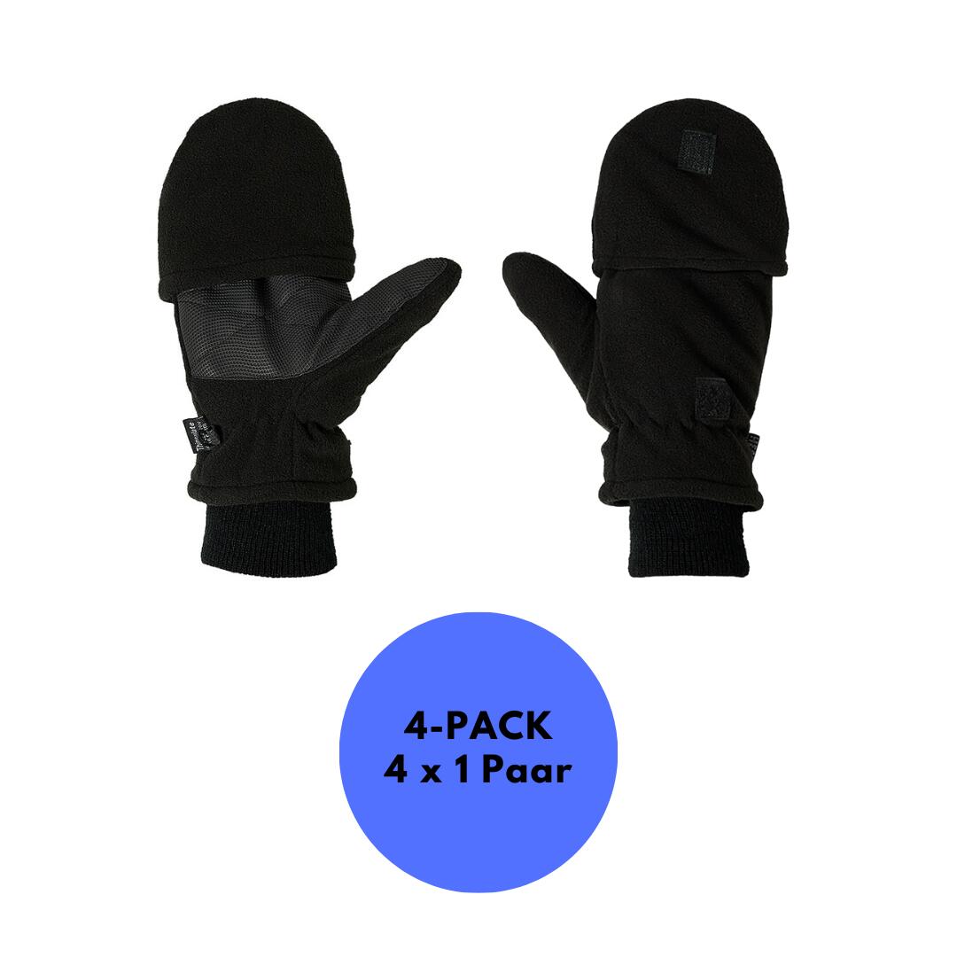 Rękawiczki termiczne z palcami Męskie Czarne 4 pary
